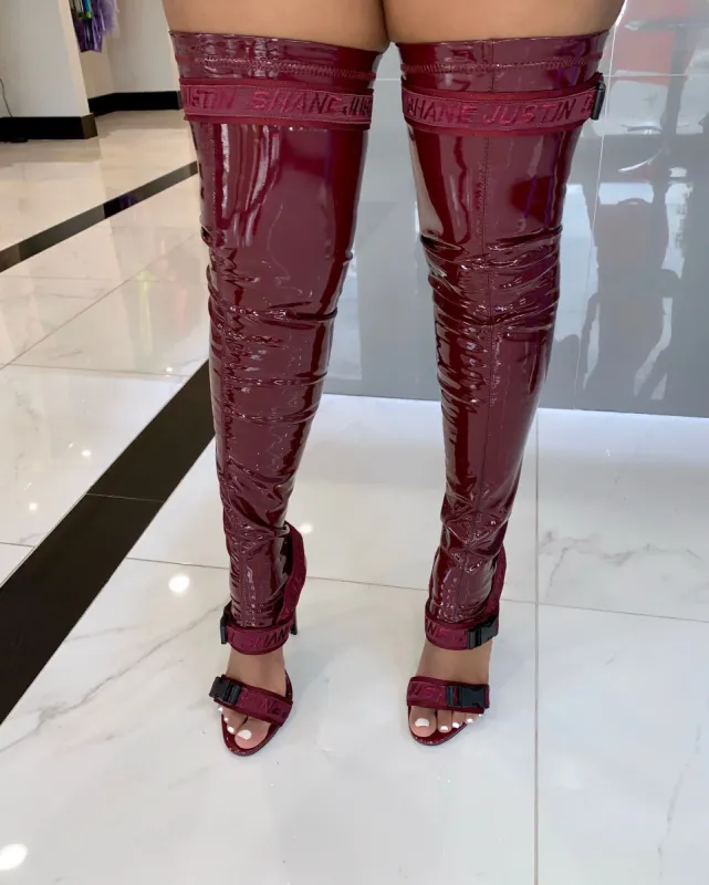 Gladiator Heels Burgundy sold by Shane Justin