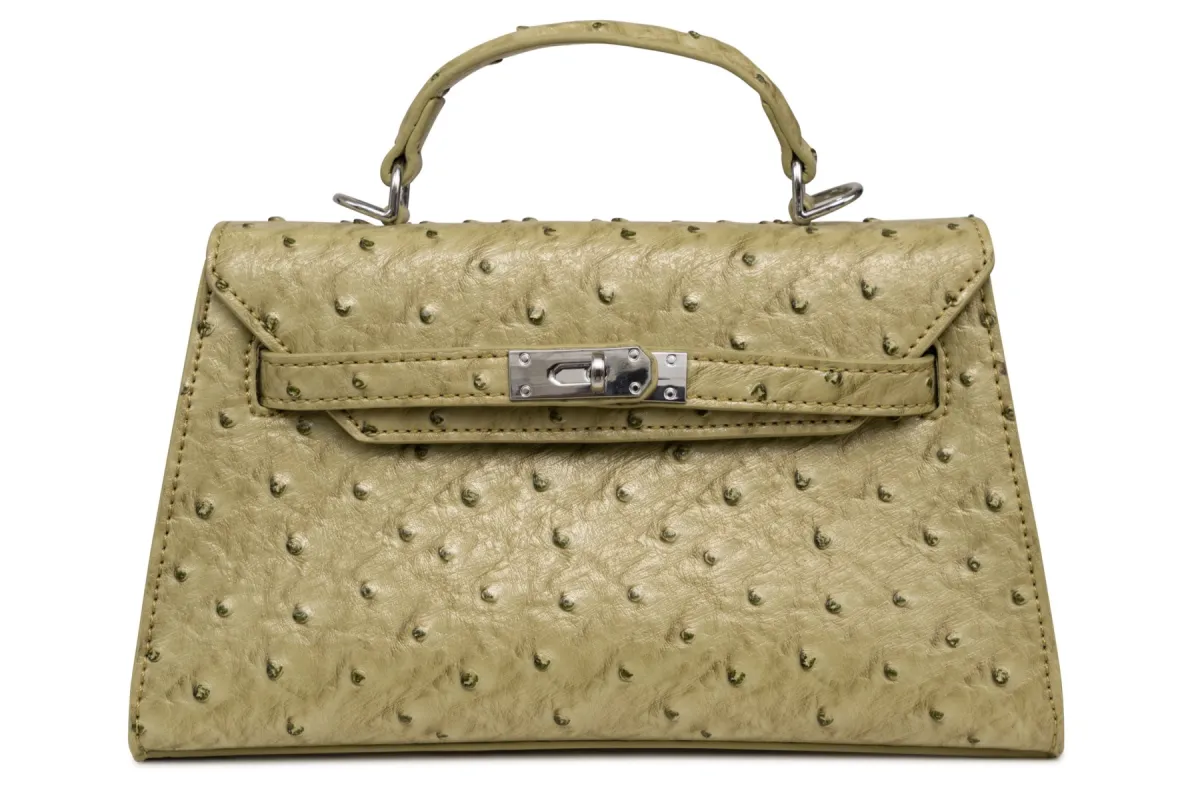 Ostrich Opulence Purse Green sold by Shane Justin