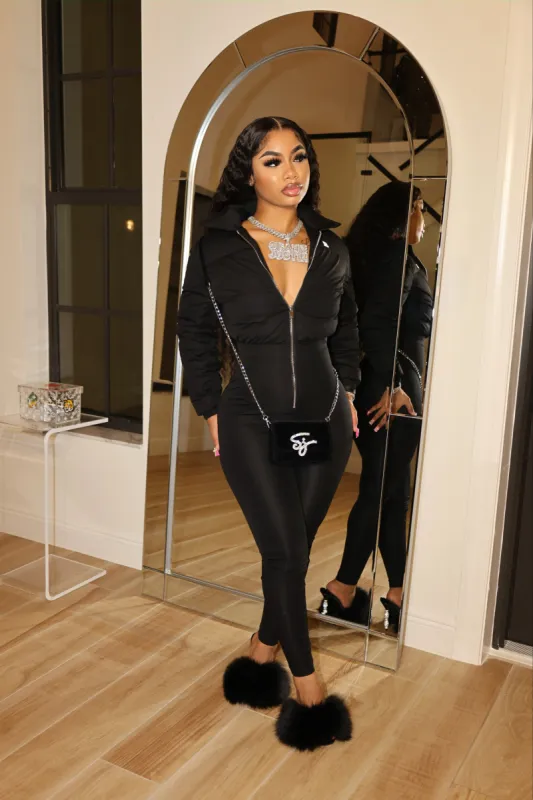 Rex Puffer Jumpsuit Black sold by Shane Justin