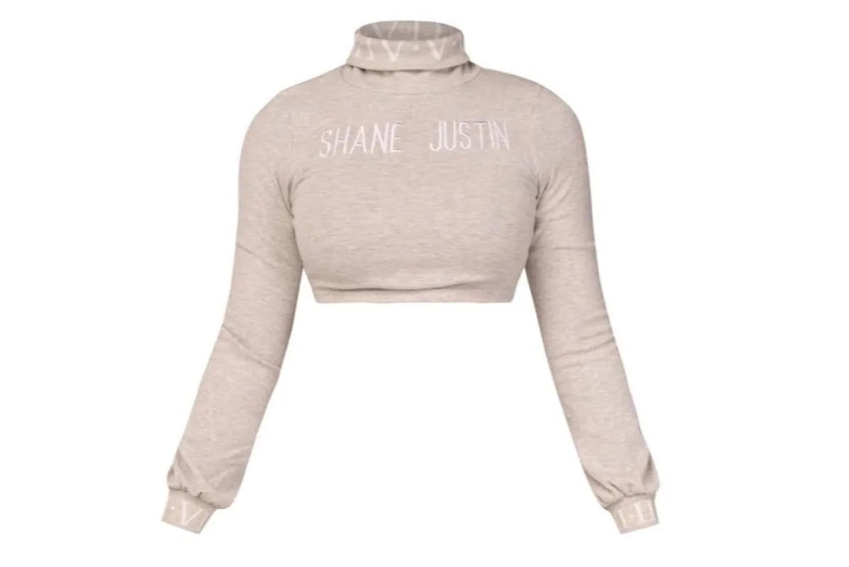 Roman Grey Crop Turtleneck sold by Shane Justin