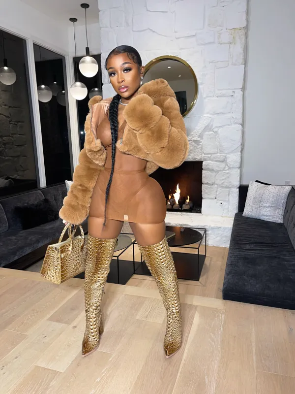 Rich Bish Cropped Fur Brown sold by Shane Justin