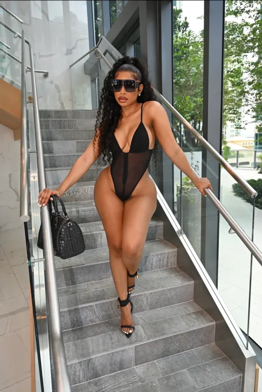 X Me Out Bodysuit Black sold by Shane Justin