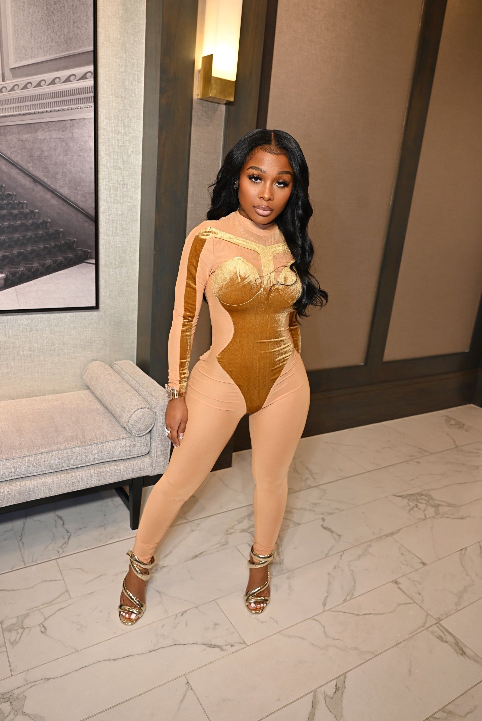 Crown Me Jumpsuit Gold sold by Shane Justin product image thumbnail 3