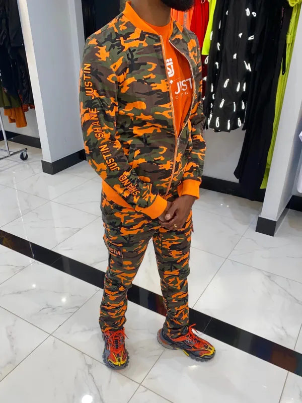 Battle Drip Orange Jacket sold by Shane Justin