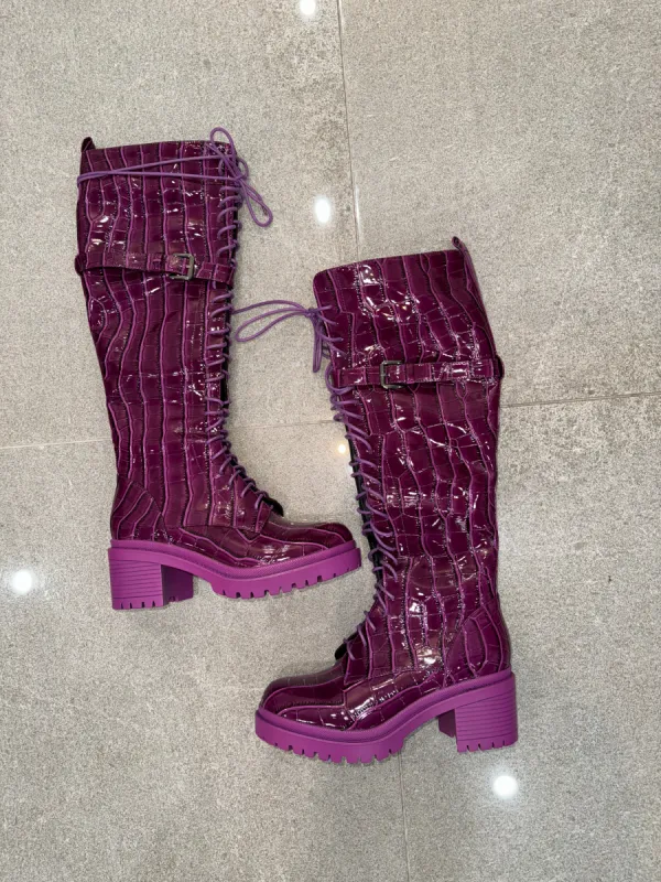 Gator Purple Combat Boots 1 of 1 sold by Shane Justin