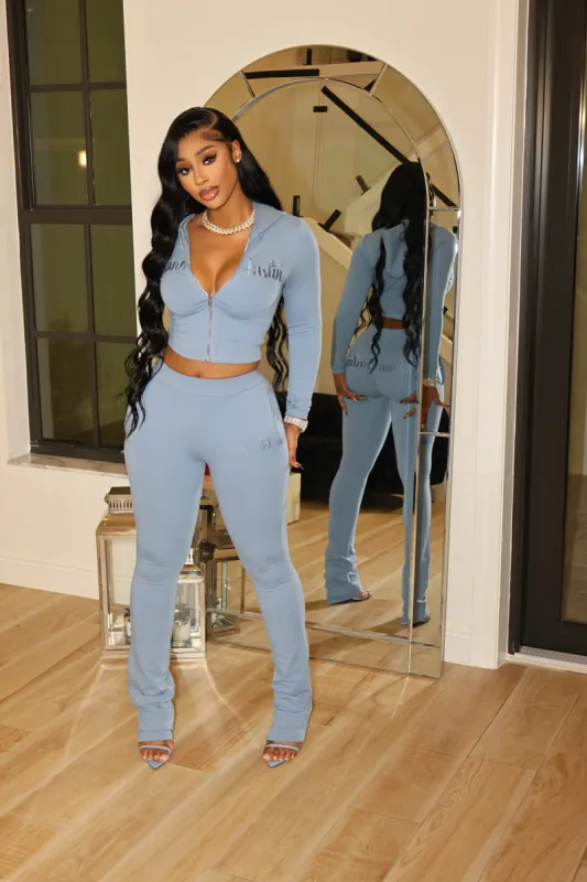 Lover Girl Tracksuit Denim Blue made by Shane Justin