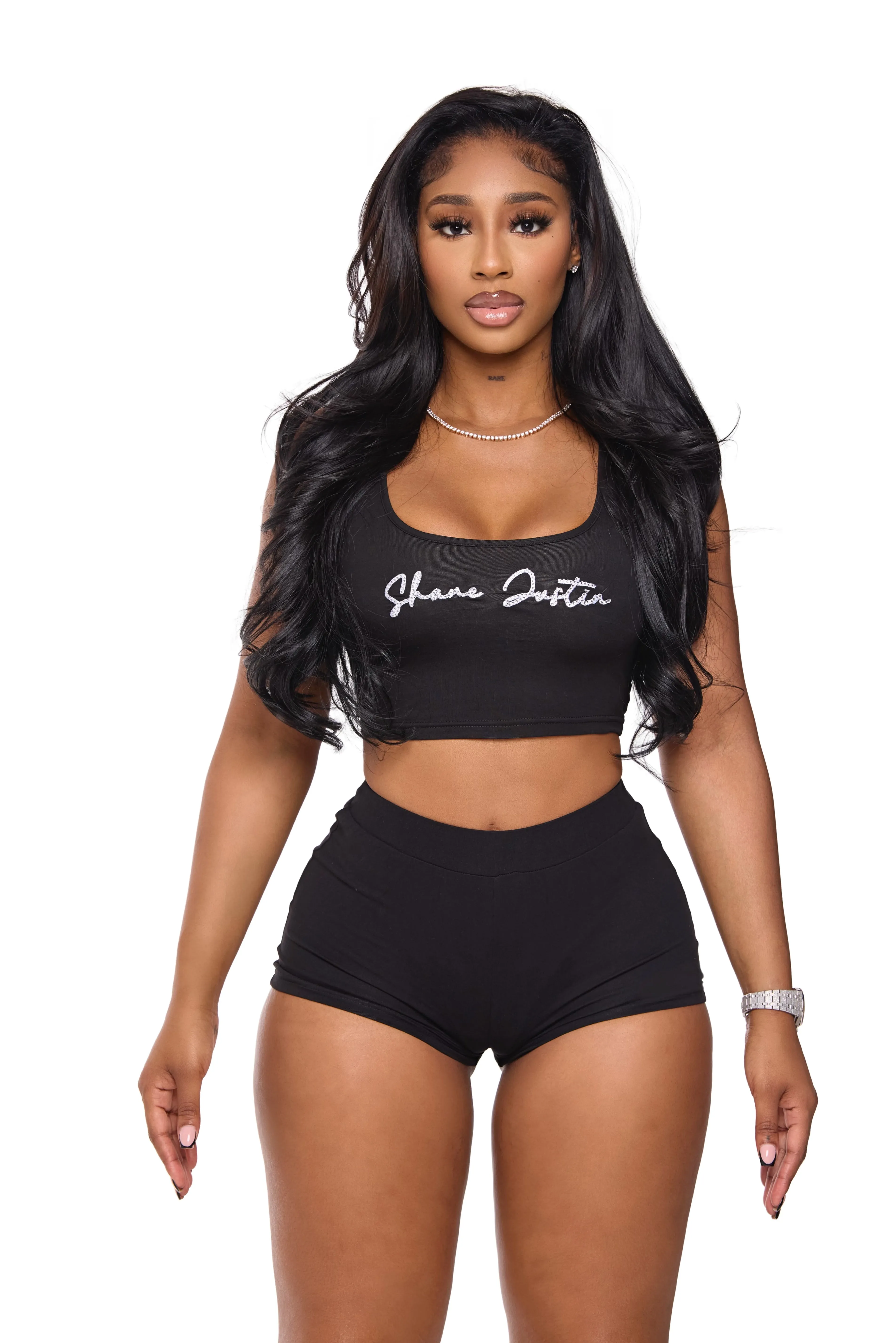 Signature Crop Tank Black sold by Shane Justin product image thumbnail 3