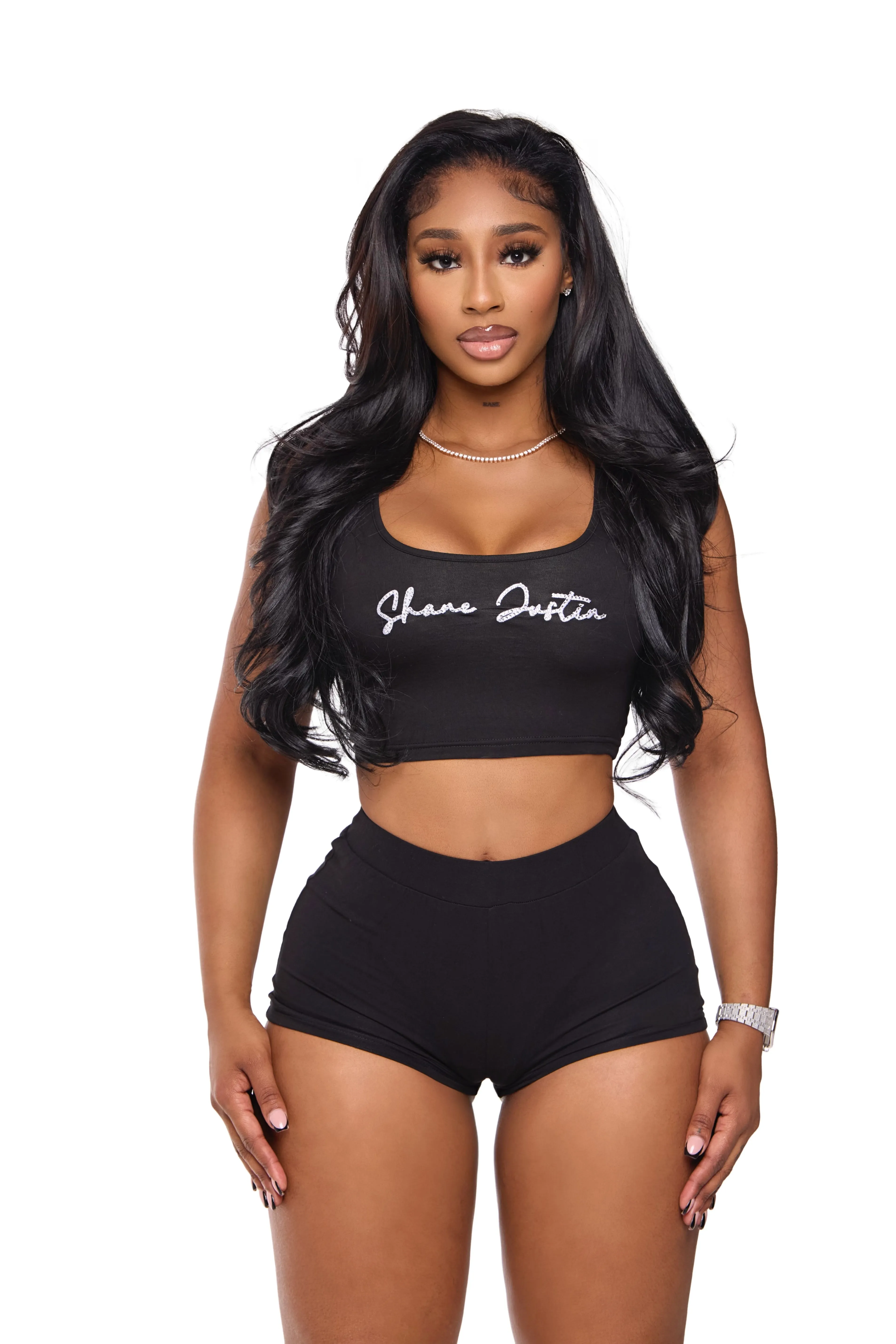Signature Crop Tank Black sold by Shane Justin product image thumbnail 2