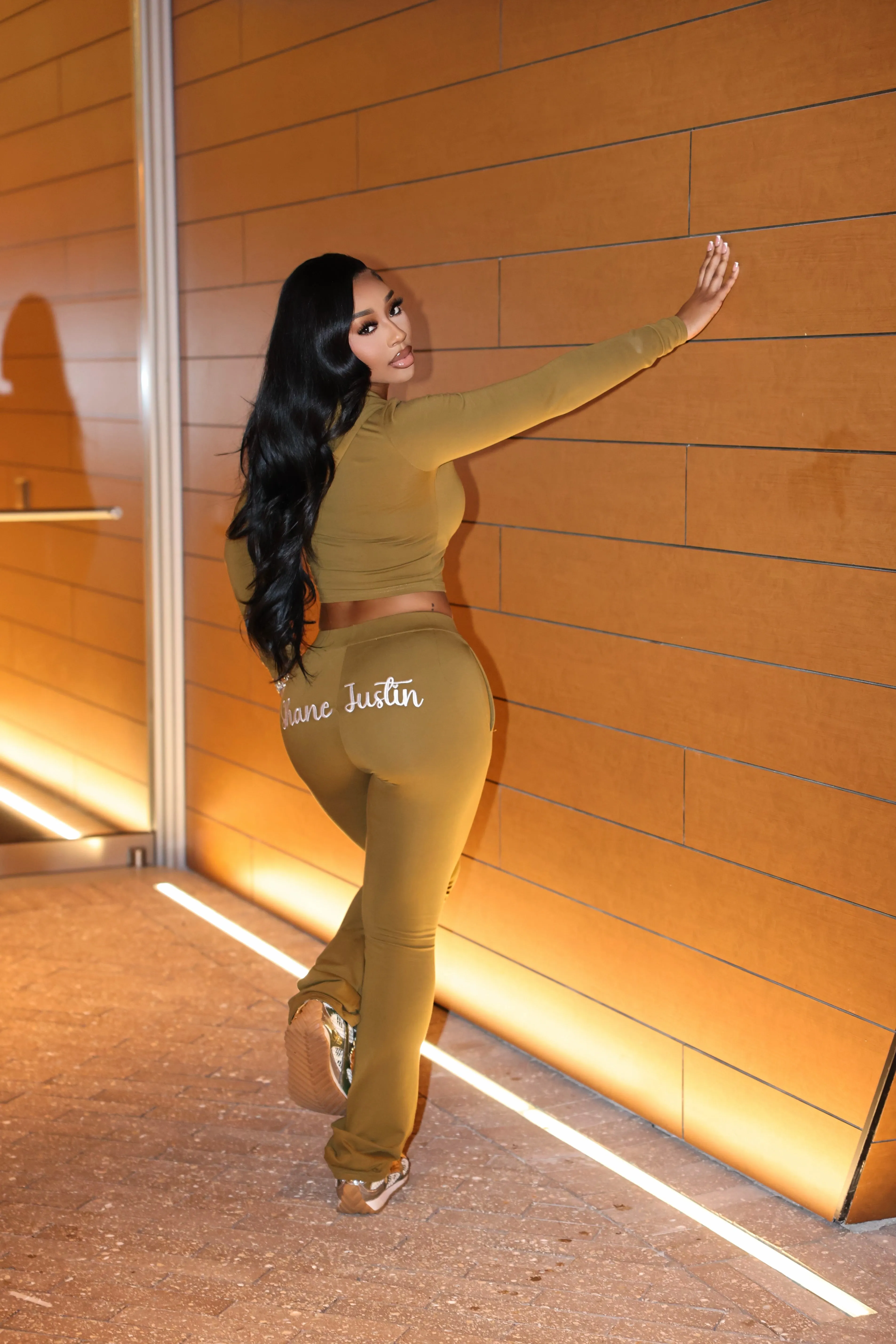 Lover Girl Tracksuit Olive Green sold by Shane Justin product image thumbnail 4