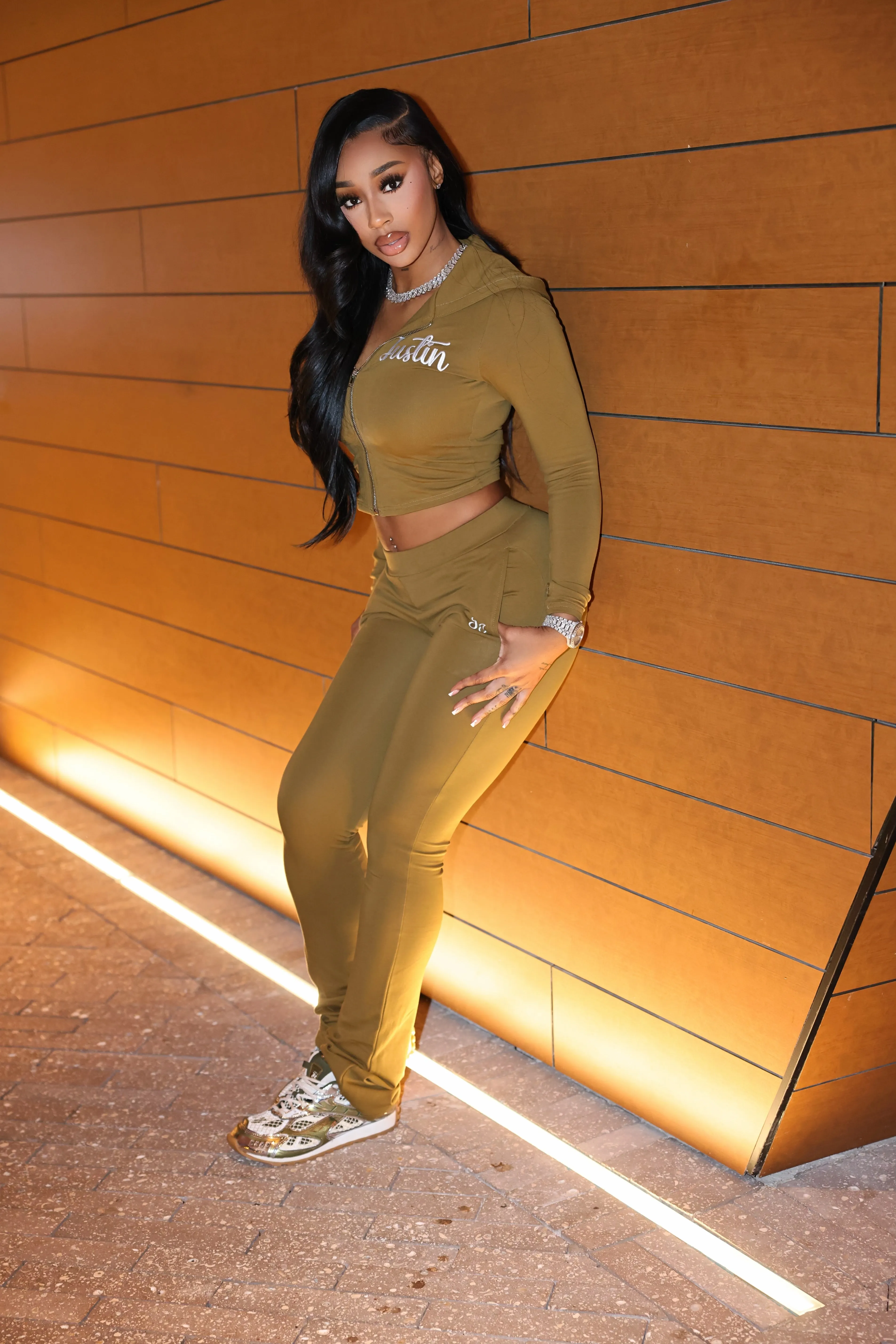 Lover Girl Tracksuit Olive Green sold by Shane Justin product image thumbnail 3