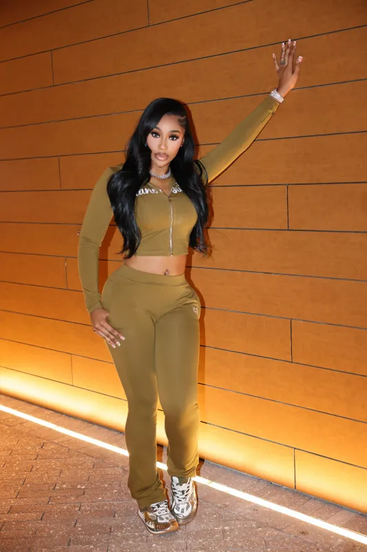 Lover Girl Tracksuit Olive Green made by Shane Justin