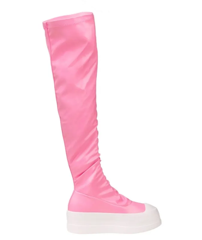 Thigh High Up Top Platforms Pink sold by Shane Justin