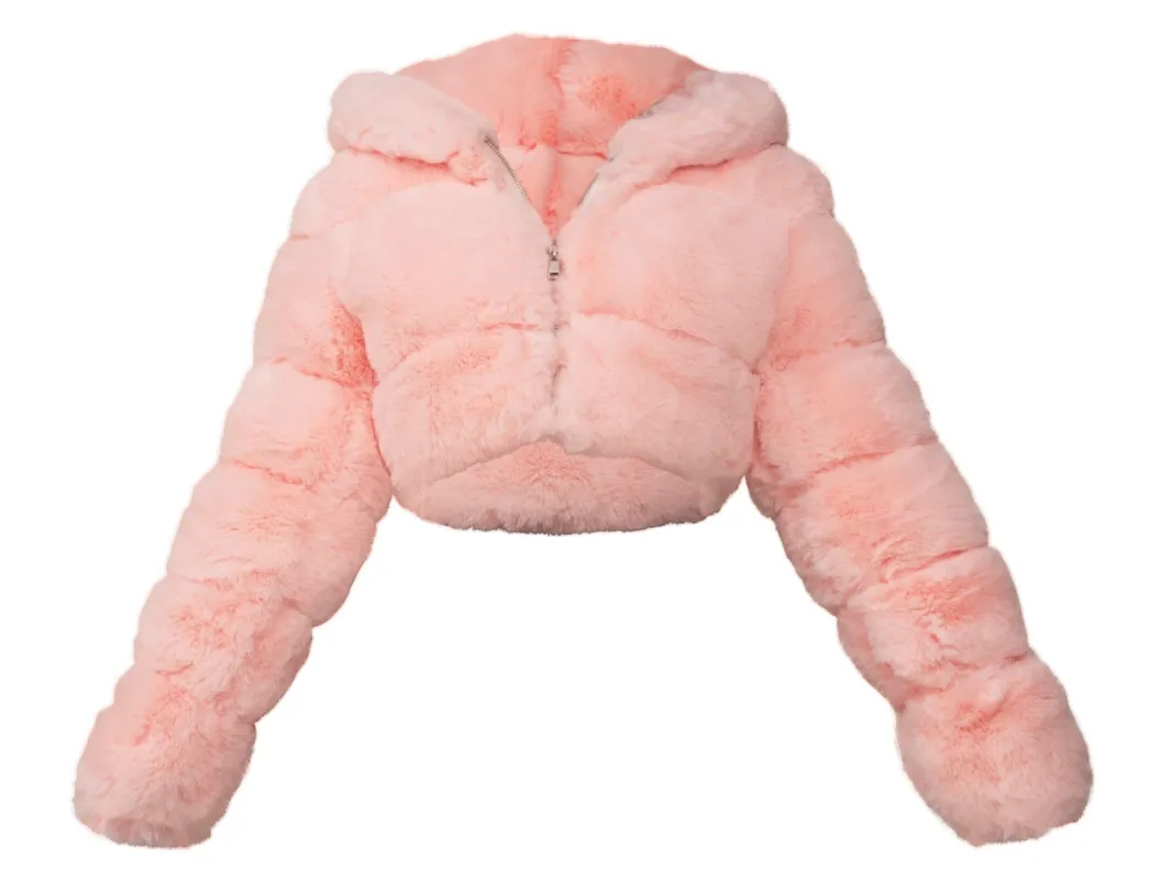 Rich Bish Cropped Fur Pink sold by Shane Justin