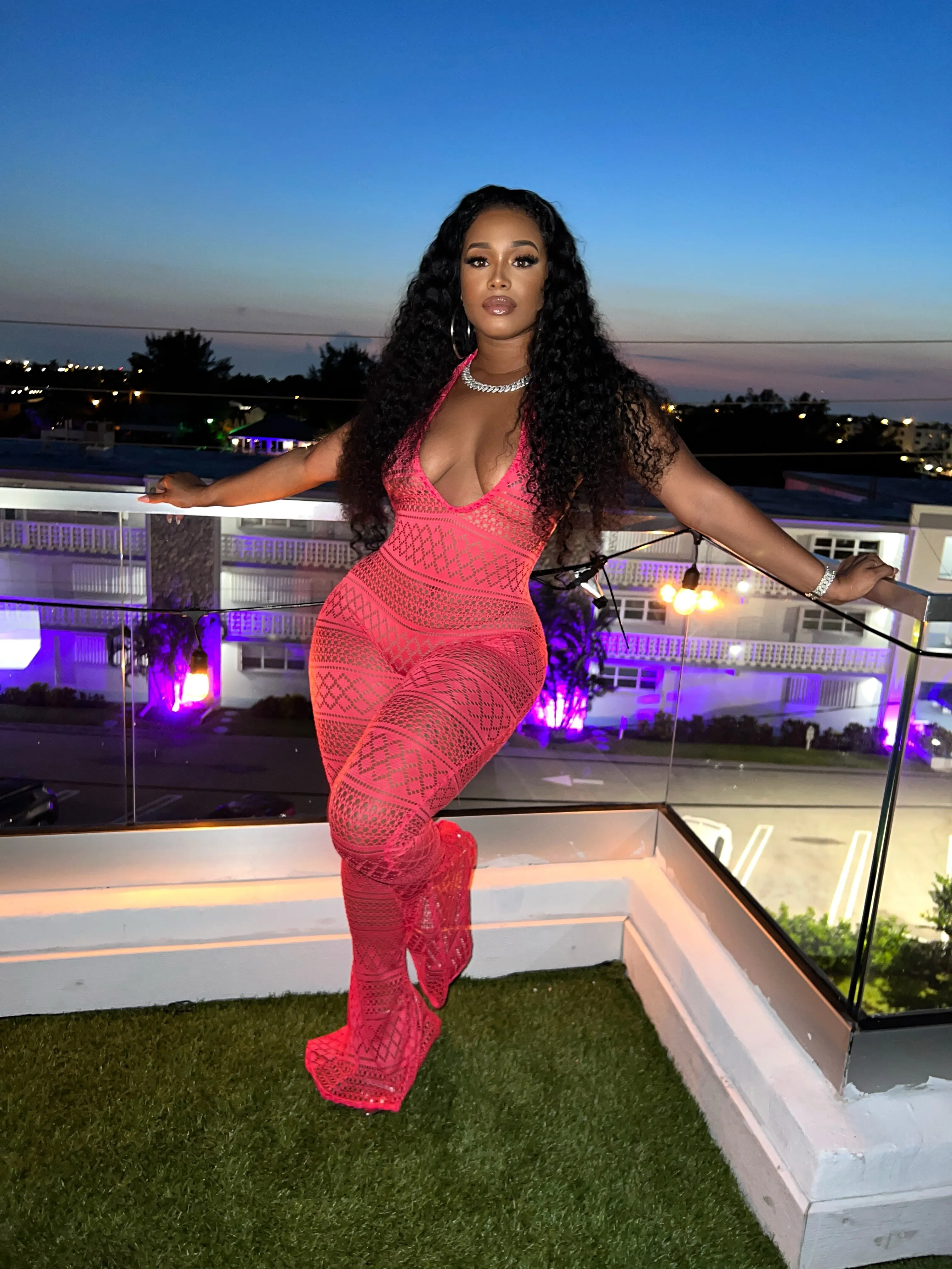 Honey Dew Jumpsuit Hot Pink sold by Shane Justin product image thumbnail 2