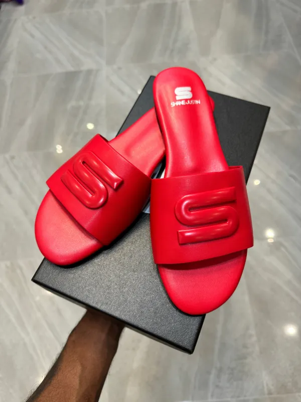 Shane Flat Sandal Red sold by Shane Justin