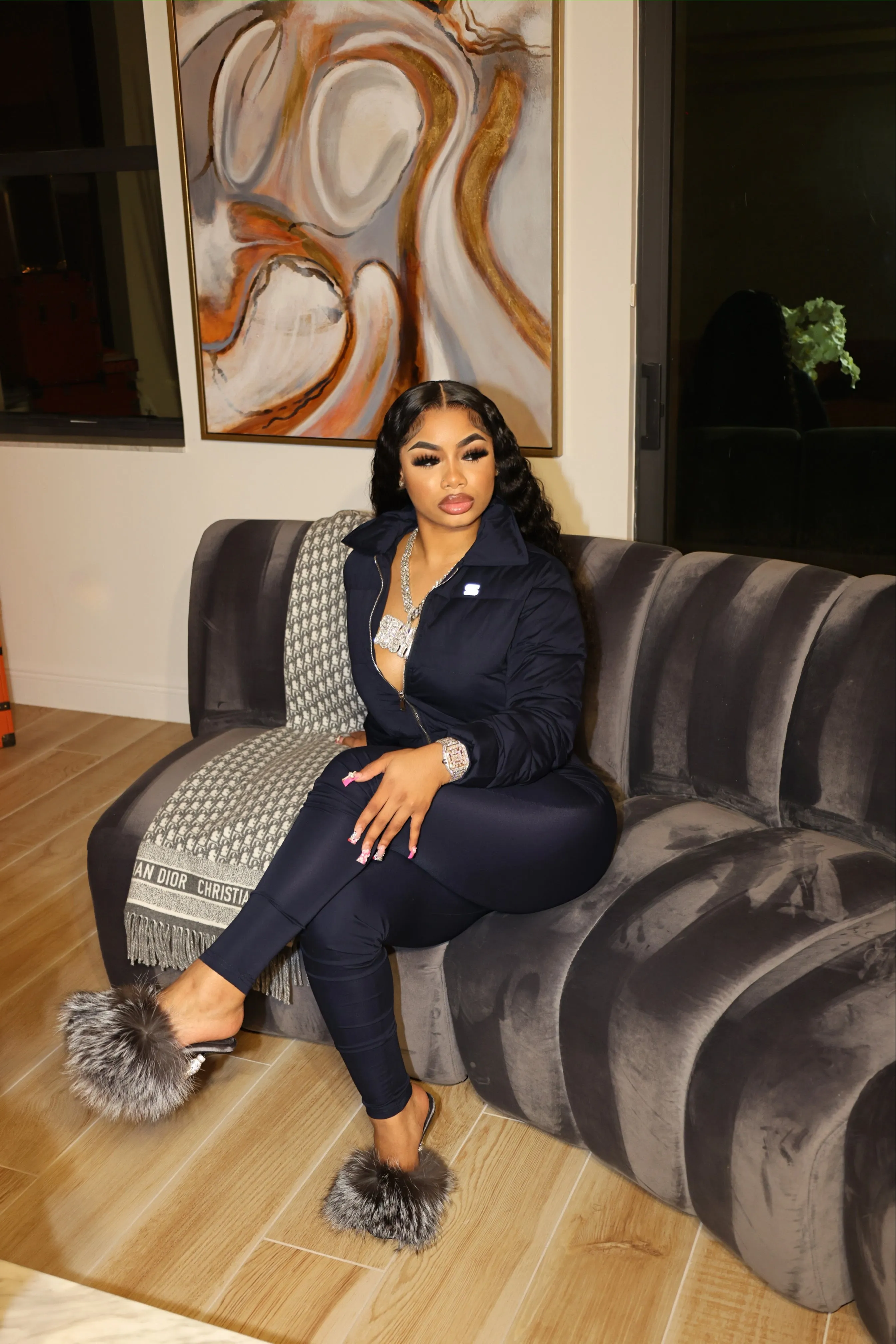 Rex Puffer Jumpsuit Navy Blue sold by Shane Justin product image thumbnail 5