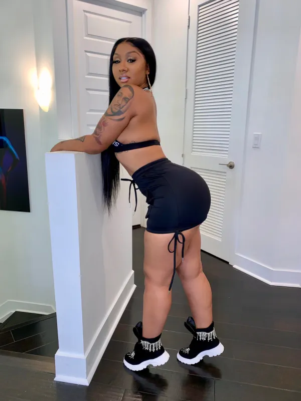 Color pop Black Skirt sold by Shane Justin