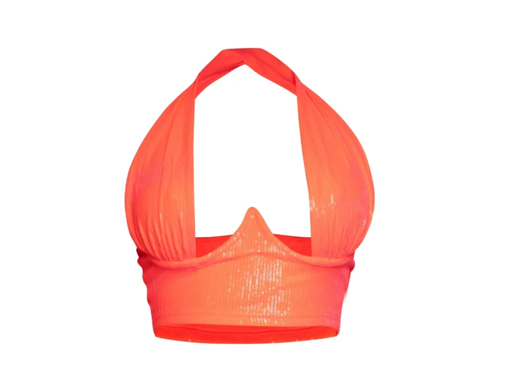 Lights Camera Action Top Coral sold by Shane Justin