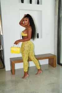 Lace Galore Bra Top Yellow sold by Shane Justin