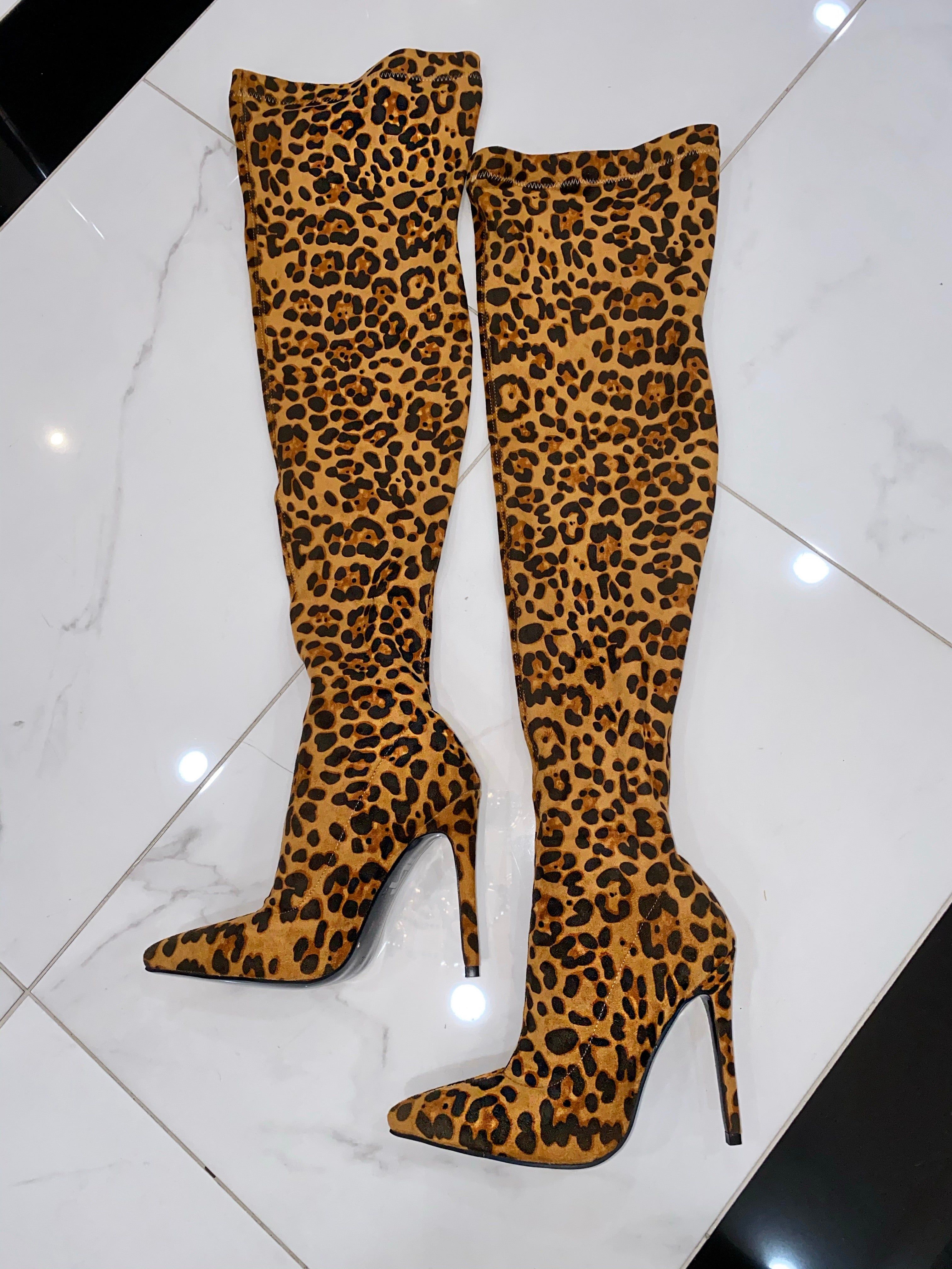 Leopard Thigh highs sold by Shane Justin product image thumbnail 3