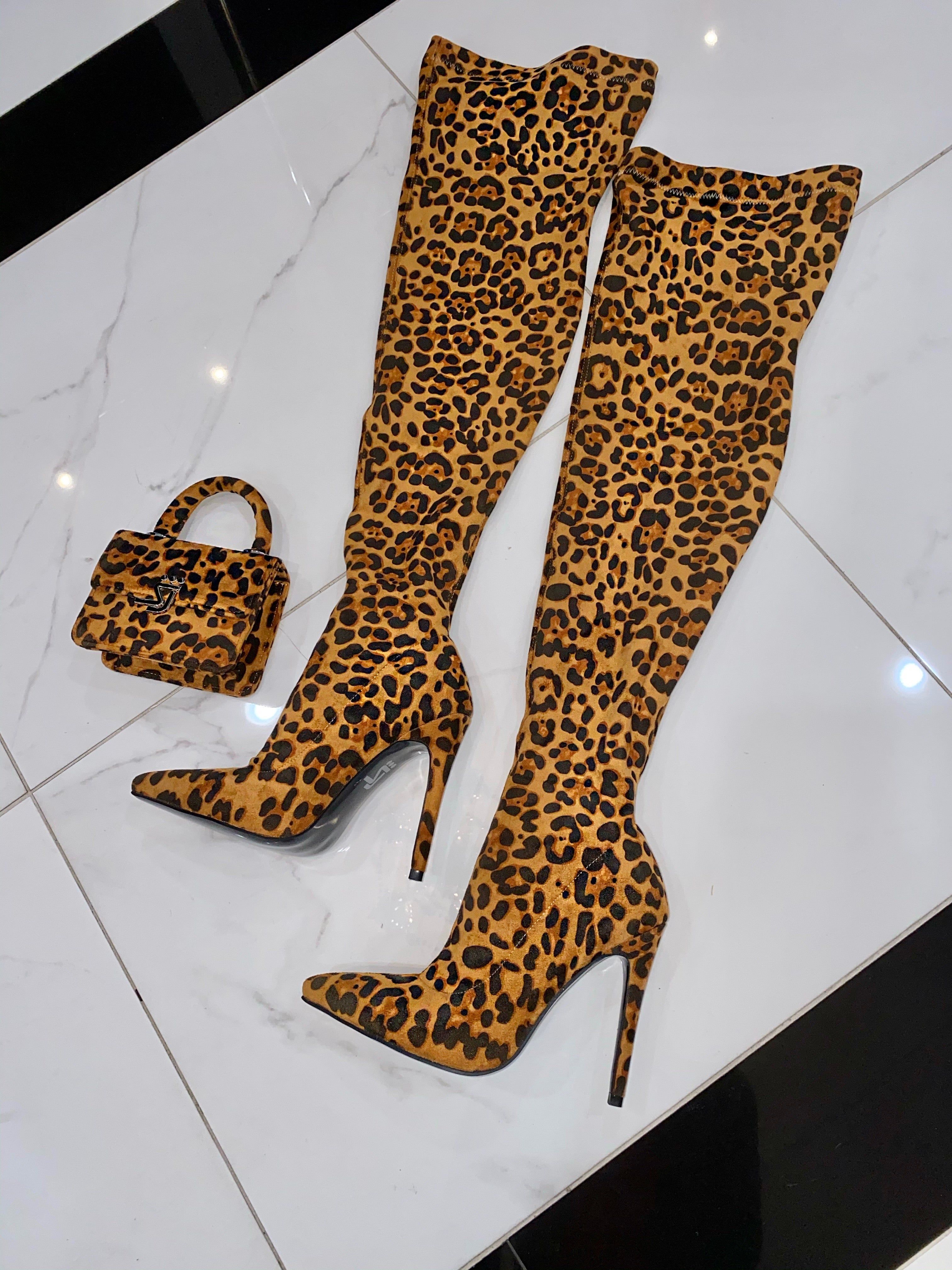 Leopard Thigh highs sold by Shane Justin product image thumbnail 2