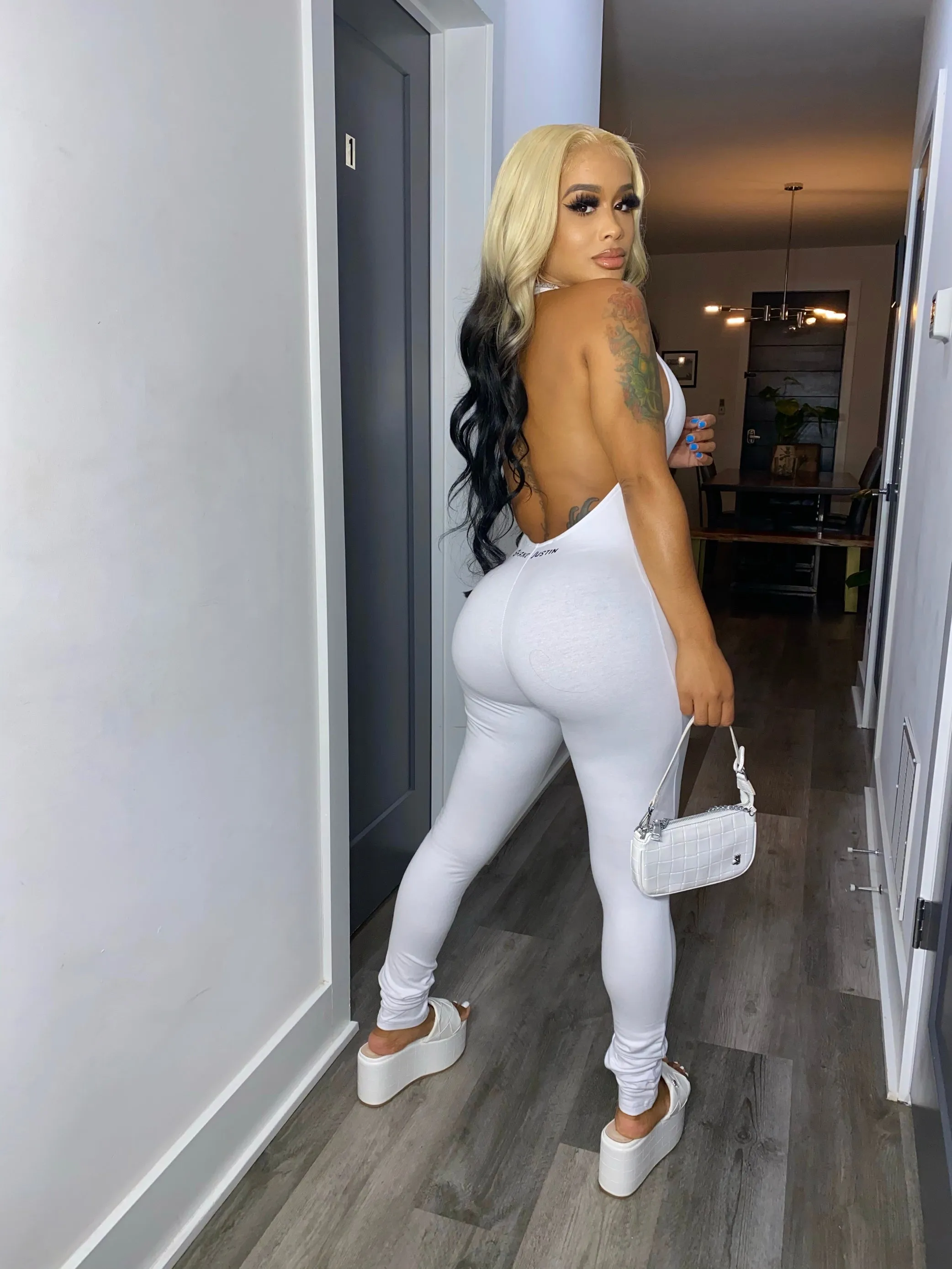 White Basic Backless sold by Shane Justin product image thumbnail 2