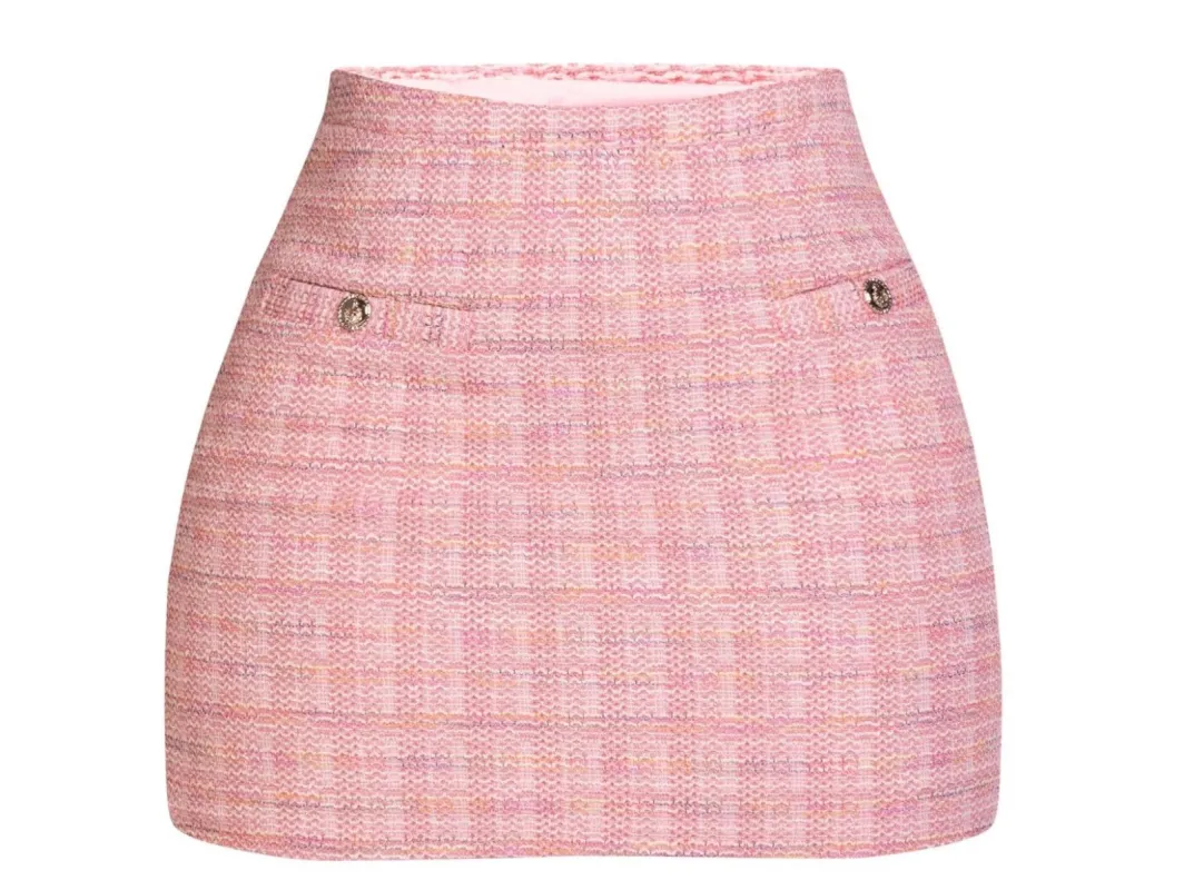 London Falls Pink Tweed Skirt sold by Shane Justin
