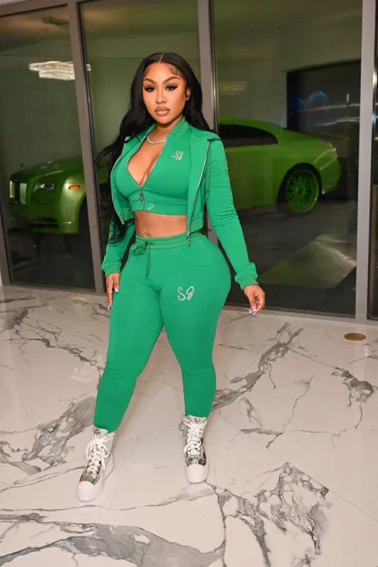 Triple Threat Green Joggers sold by Shane Justin