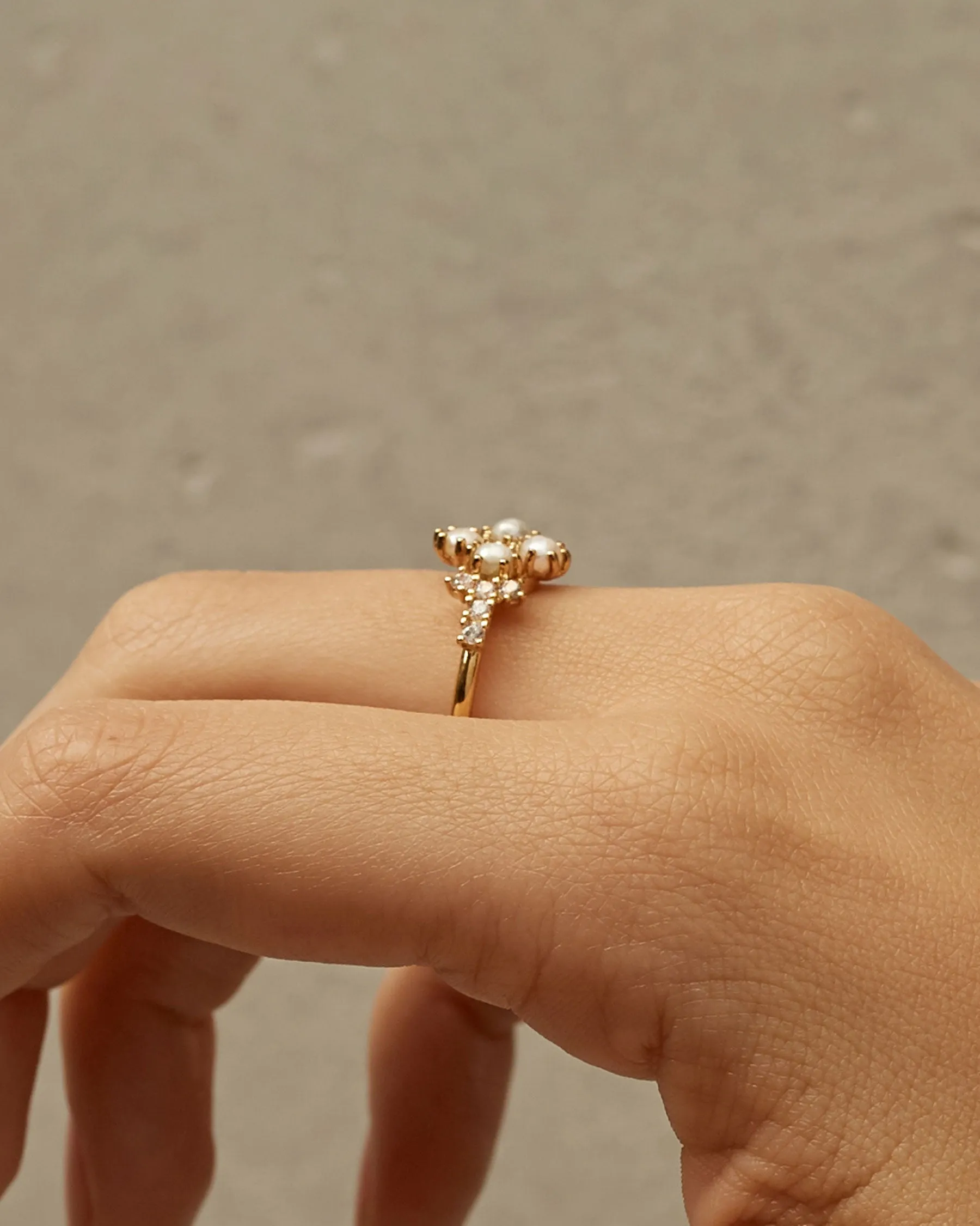 Pearl Rhombus Ring | The Gray Box sold by Apodemia product image thumbnail 4