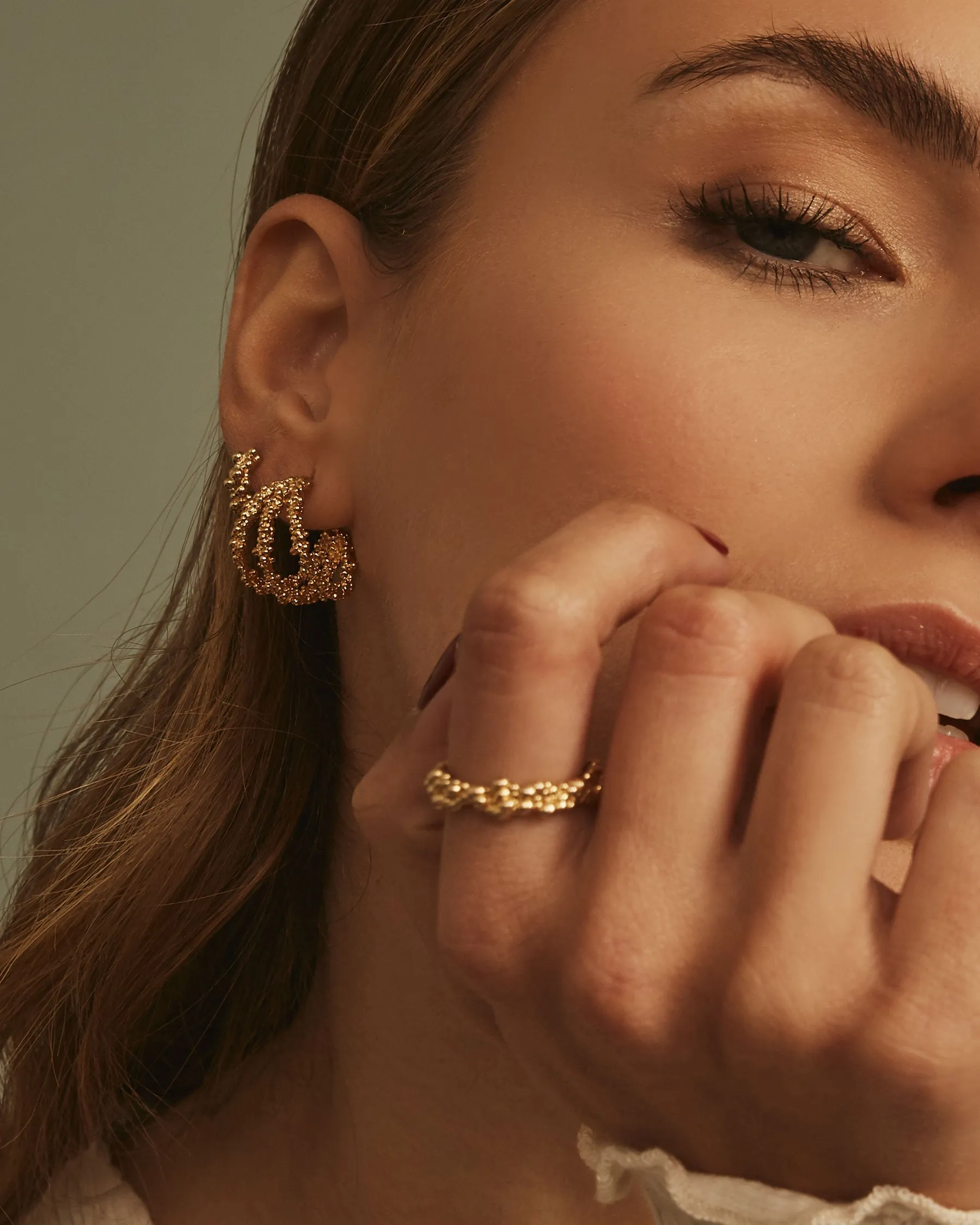 Hoop Earrings S Sand Dust sold by Apodemia product image thumbnail 2