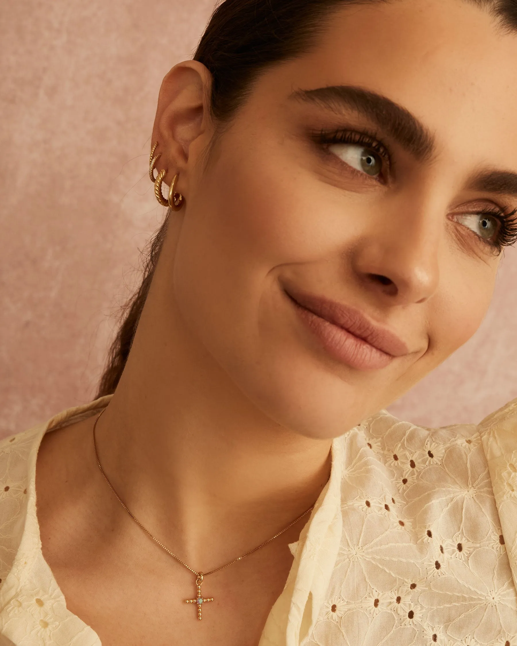 Sparkle Base Hoop Earrings Xxs sold by Apodemia product image thumbnail 5