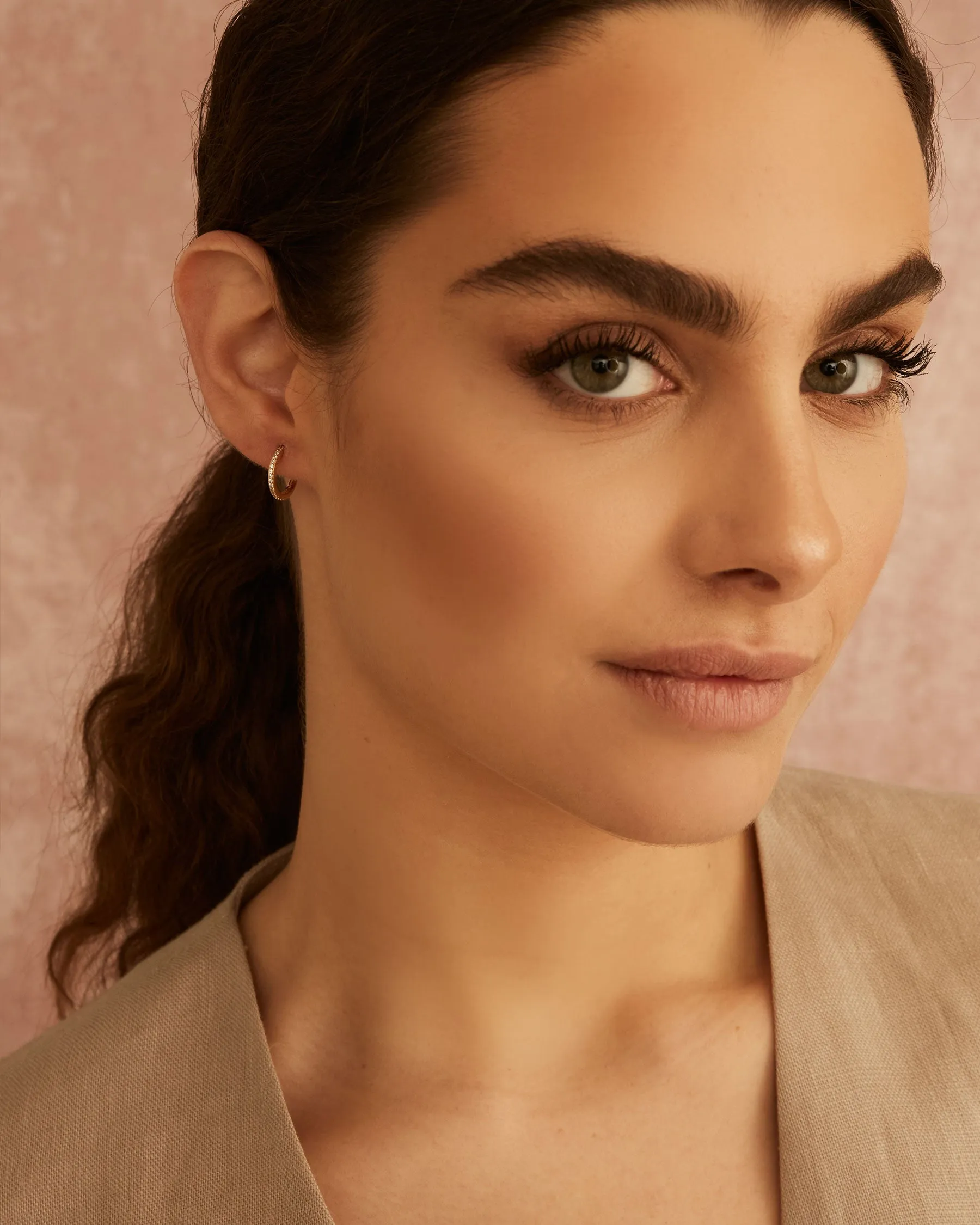 Sparkle Base Hoop Earrings Xxs sold by Apodemia product image thumbnail 2