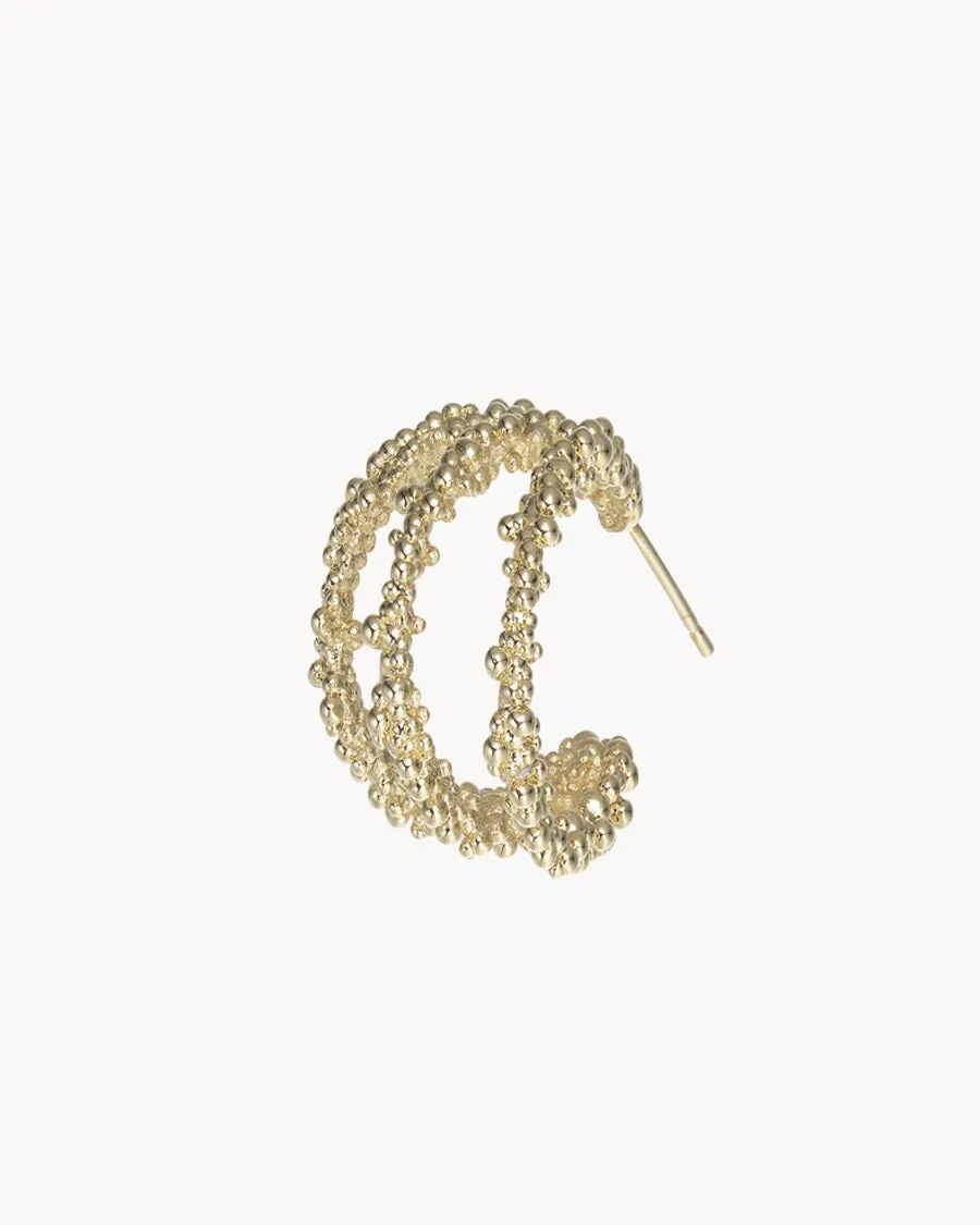 Triple Hoop Earrings Sand Dust sold by Apodemia product image thumbnail 5