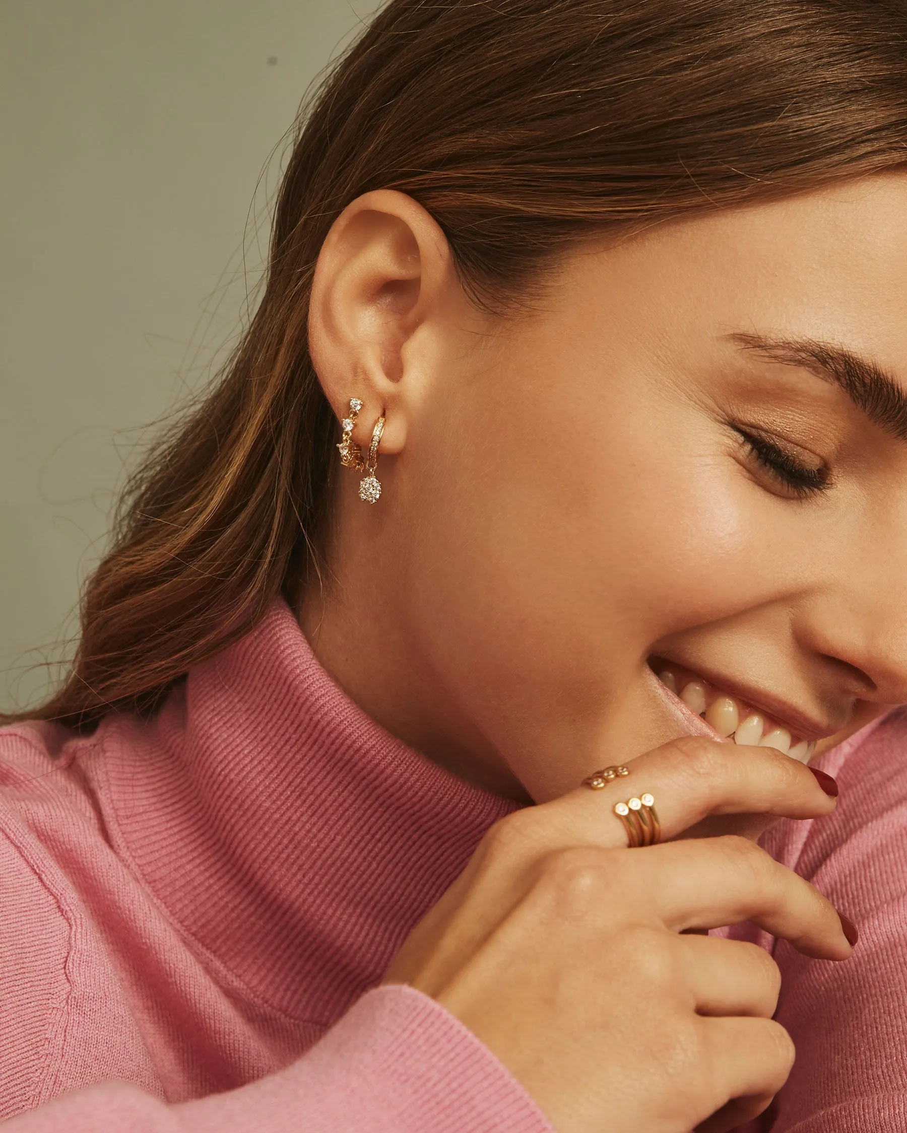 Guadaloupe Mini Round Hoop Earrings | The Gray Box sold by Apodemia product image thumbnail 2