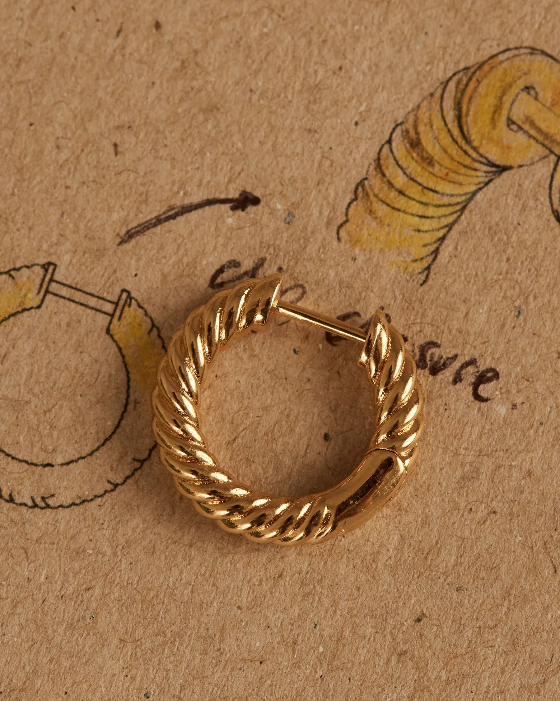 S Twist Hoop Earrings sold by Apodemia product image thumbnail 3