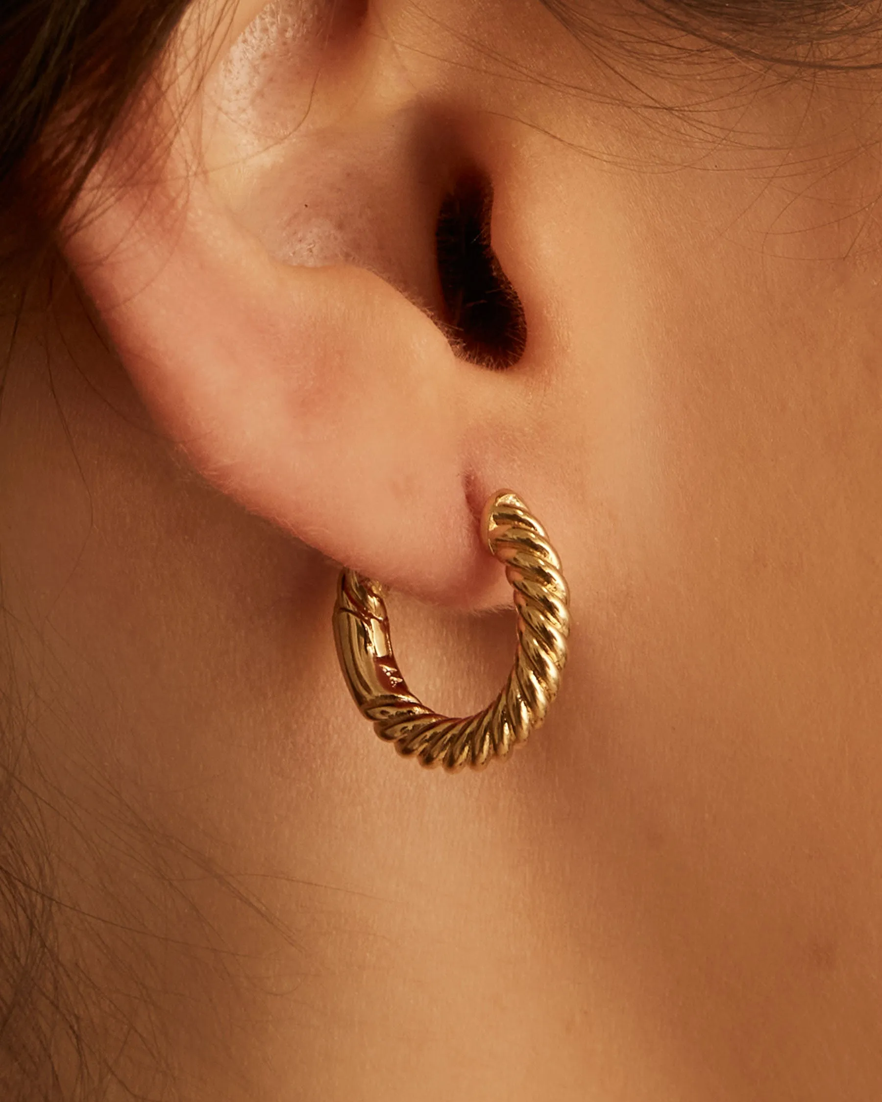 S Twist Hoop Earrings sold by Apodemia product image thumbnail 2