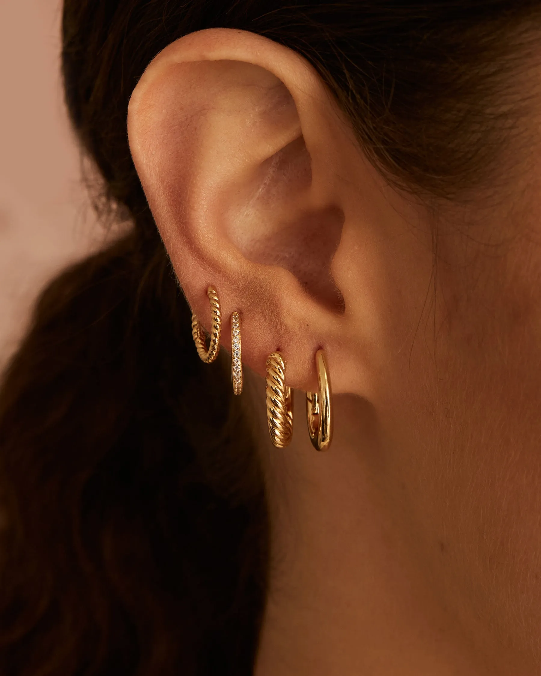 S Twist Hoop Earrings sold by Apodemia product image thumbnail 5