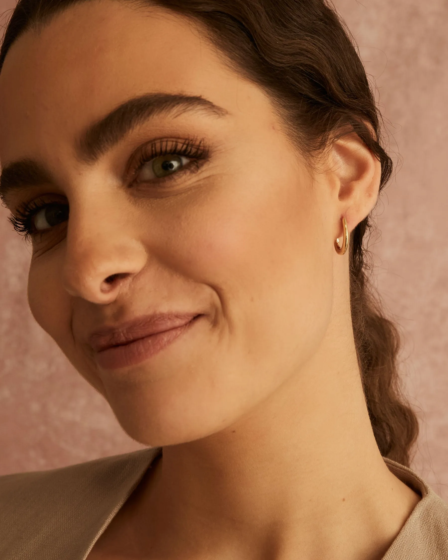 Elongated Hoop Earrings sold by Apodemia product image thumbnail 5