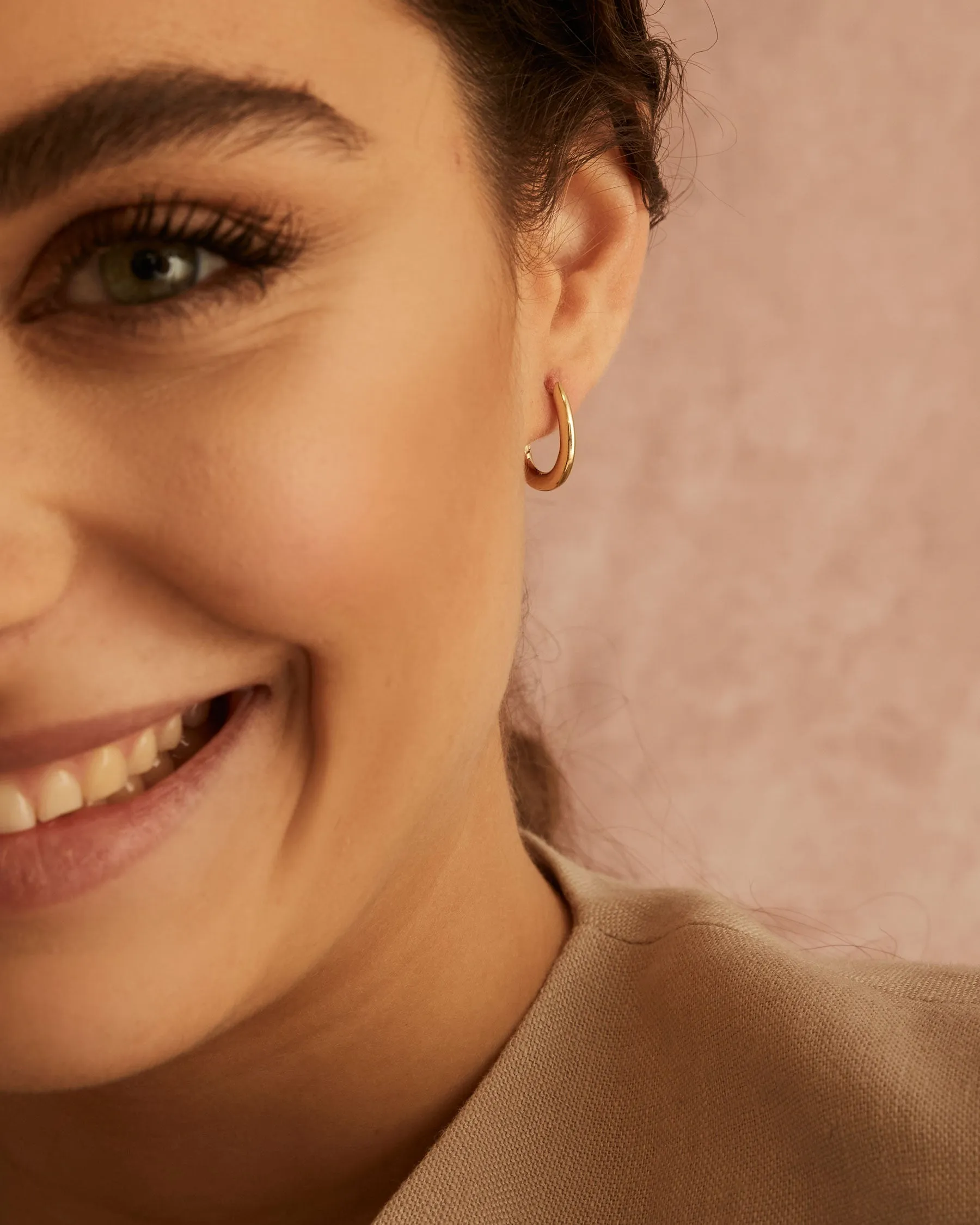 Elongated Hoop Earrings sold by Apodemia product image thumbnail 3