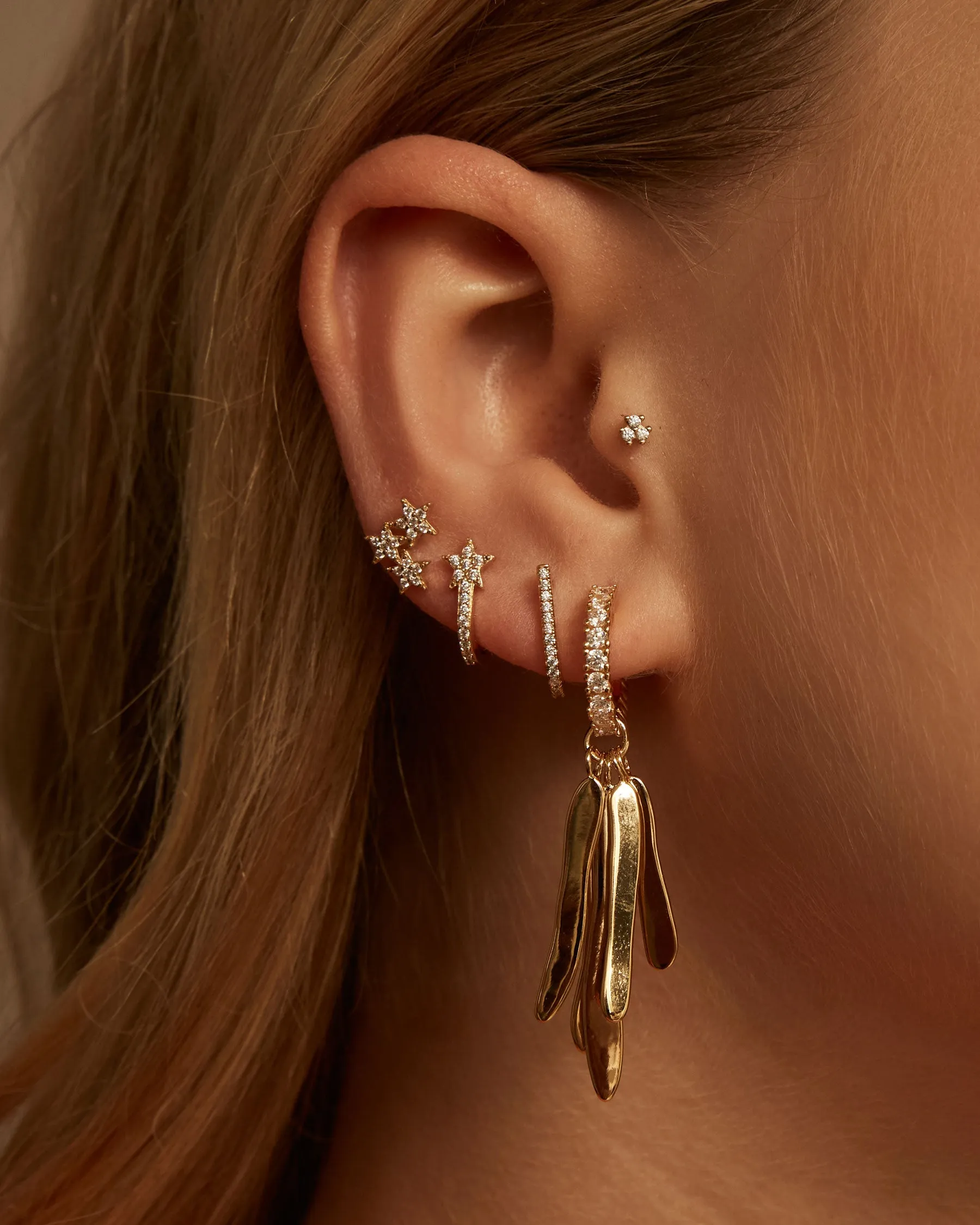 Sparkle Clip-on Hoop Earrings | The Gray Box sold by Apodemia product image thumbnail 5