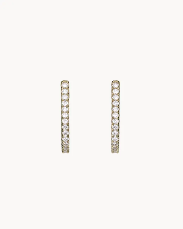 Sparkle Clip-on Hoop Earrings | The Gray Box sold by Apodemia