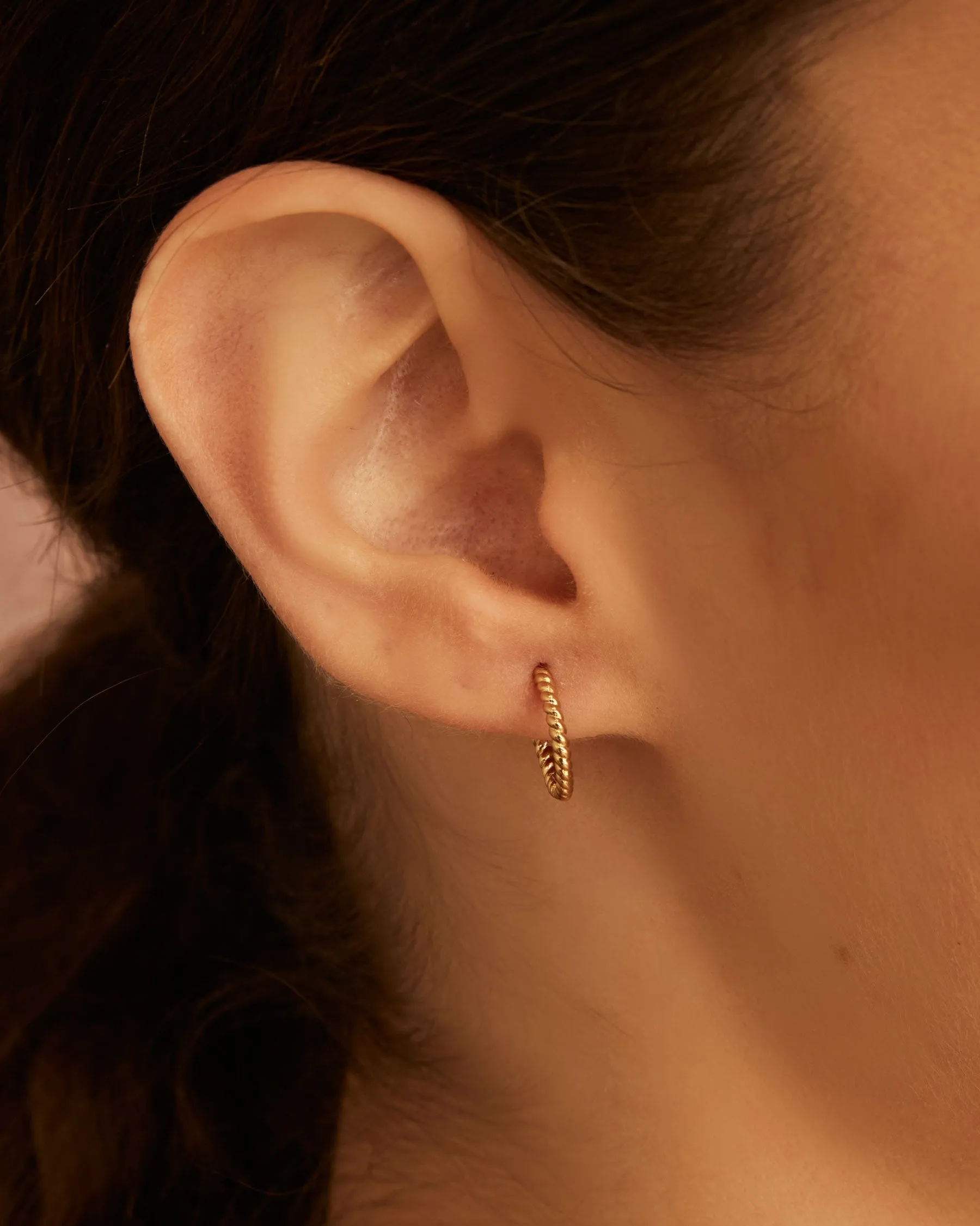 Twist Base Hoop Earrings sold by Apodemia product image thumbnail 2