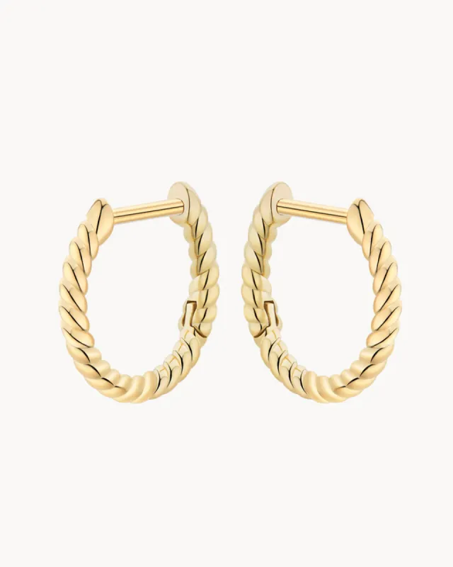 Twist Base Hoop Earrings sold by Apodemia