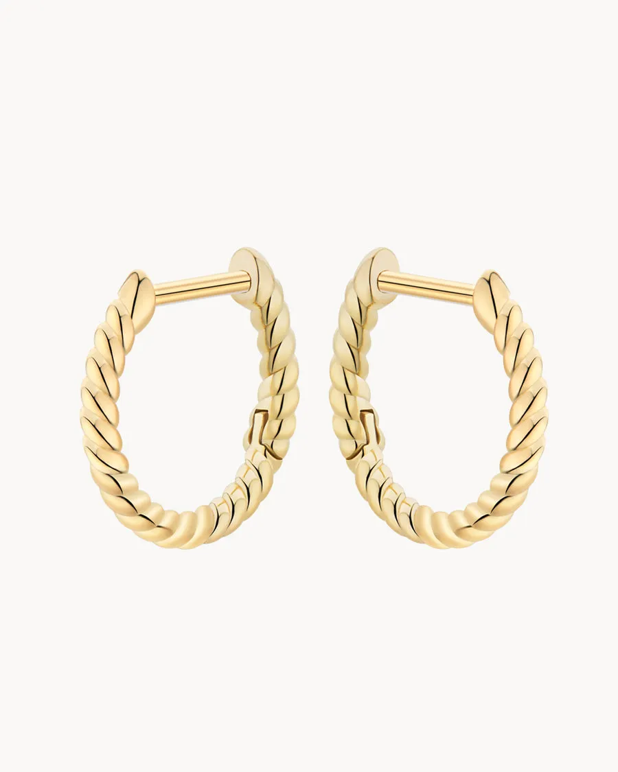 Twist Base Hoop Earrings sold by Apodemia