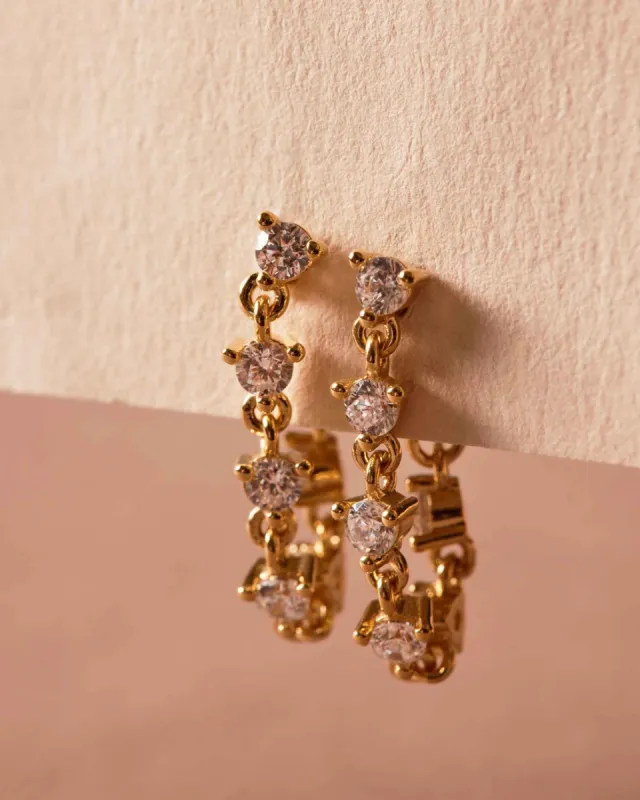 Mini Flash Chain Earrings - The Gray Box sold by Apodemia