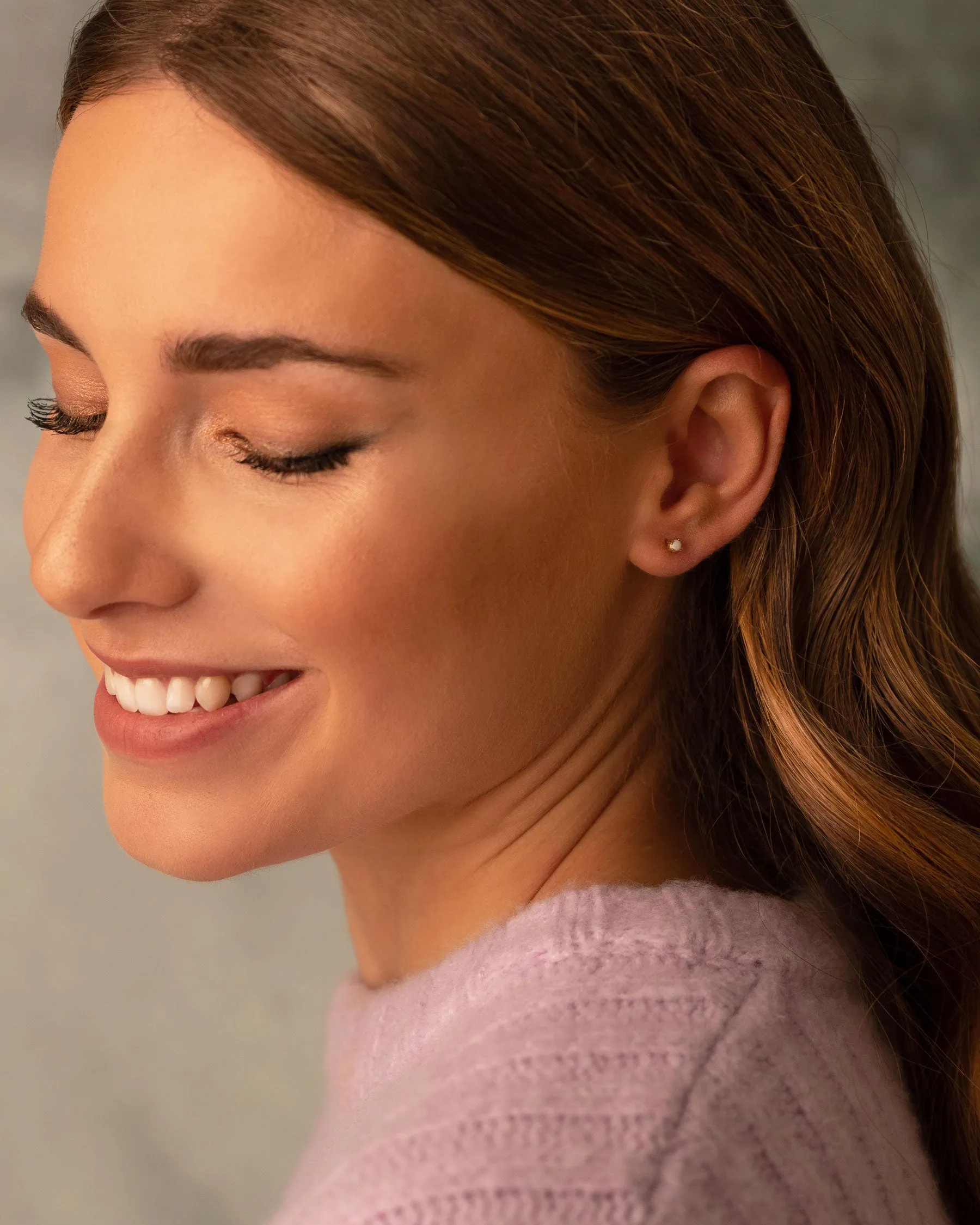 Mini Earrings : Opal : The Gray Box sold by Apodemia product image thumbnail 2