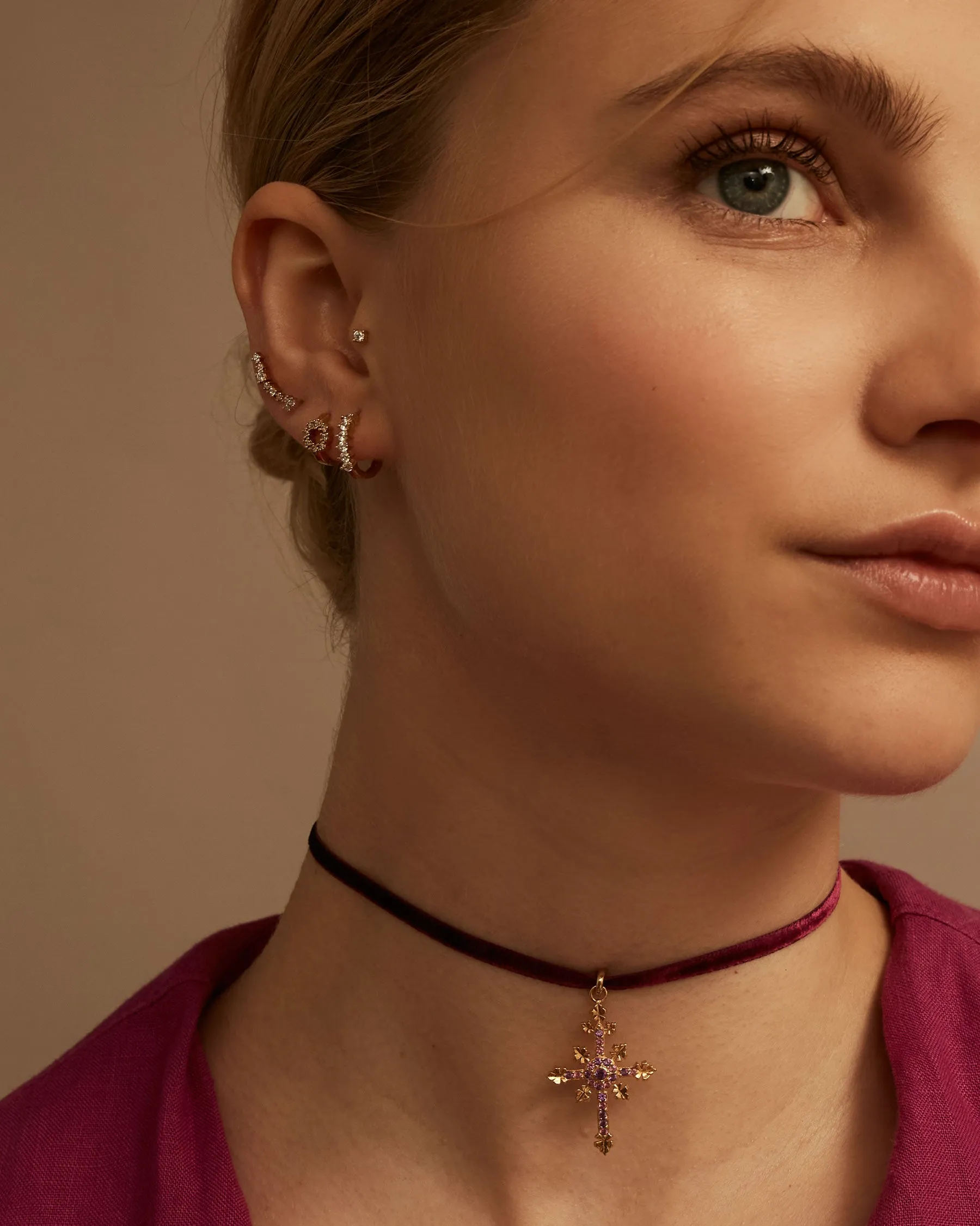Mini Triple Sparkle Earrings sold by Apodemia product image thumbnail 3