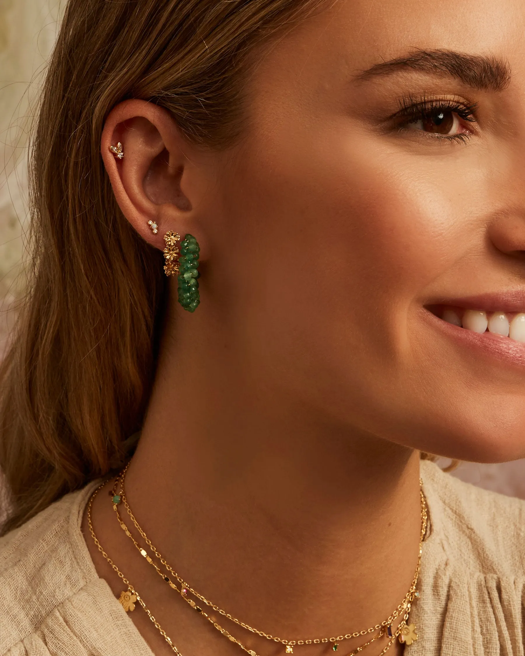 Agate Hoop Earrings sold by Apodemia product image thumbnail 3