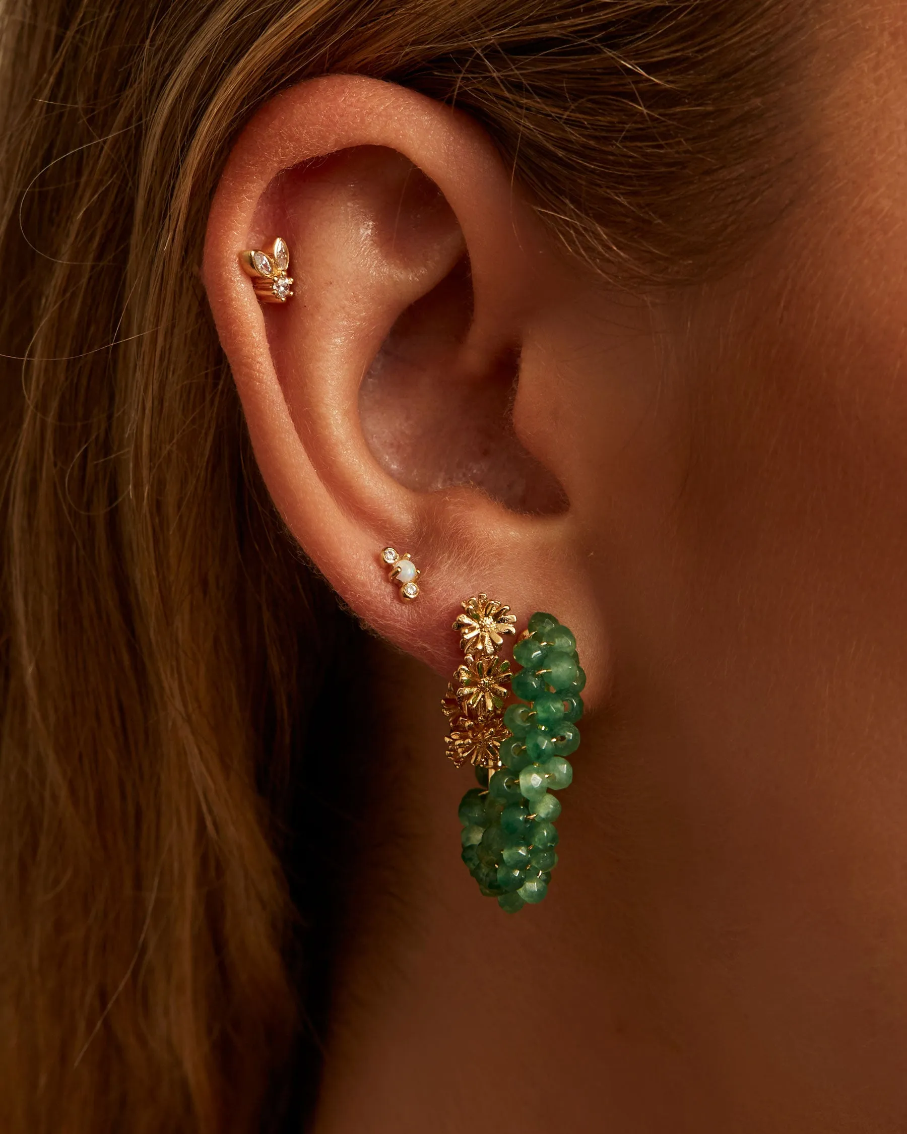 Agate Hoop Earrings sold by Apodemia product image thumbnail 4