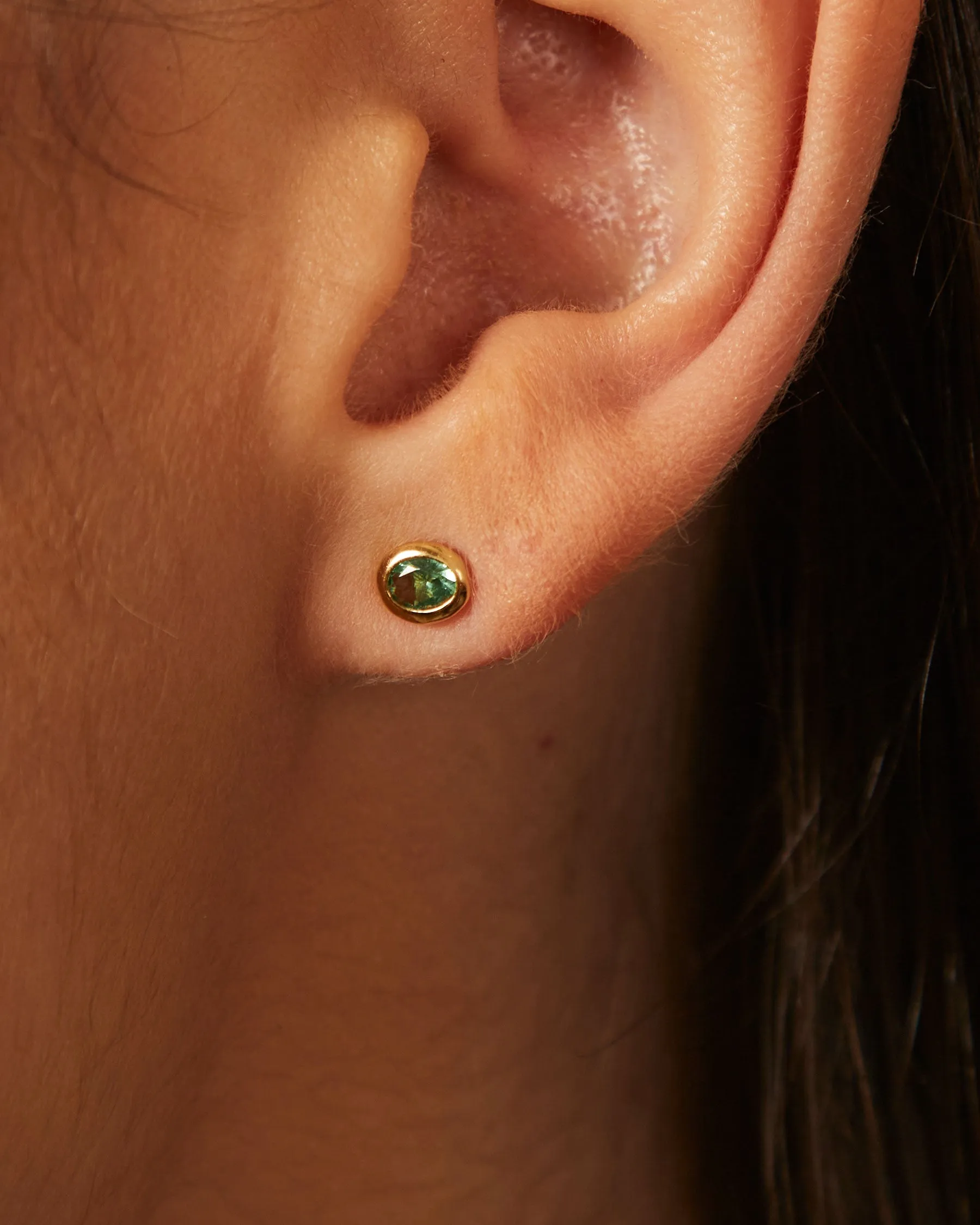 Classic Oval Xs Earrings | The Gray Box sold by Apodemia product image thumbnail 3